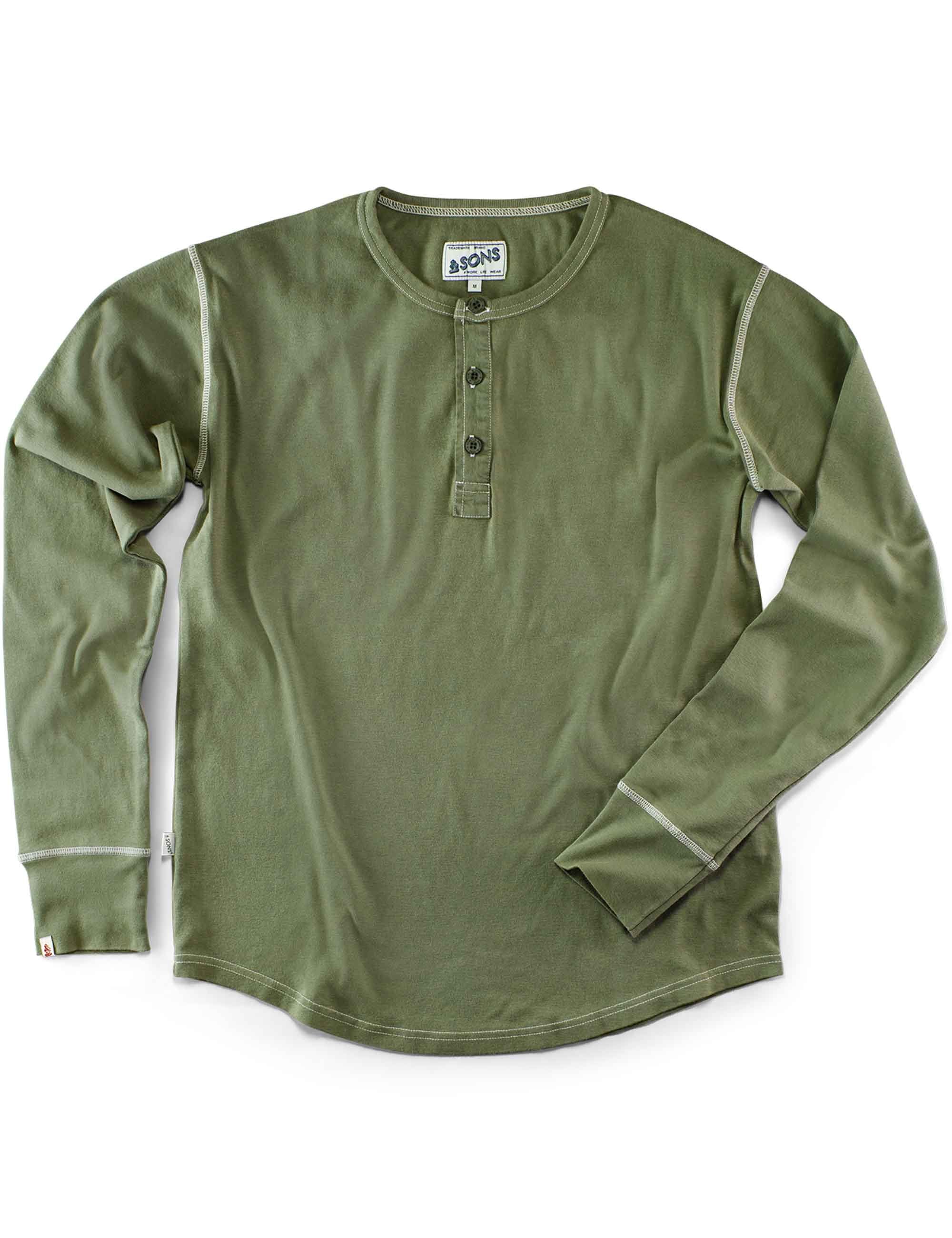 The New Elder Henley Shirt - Army Green