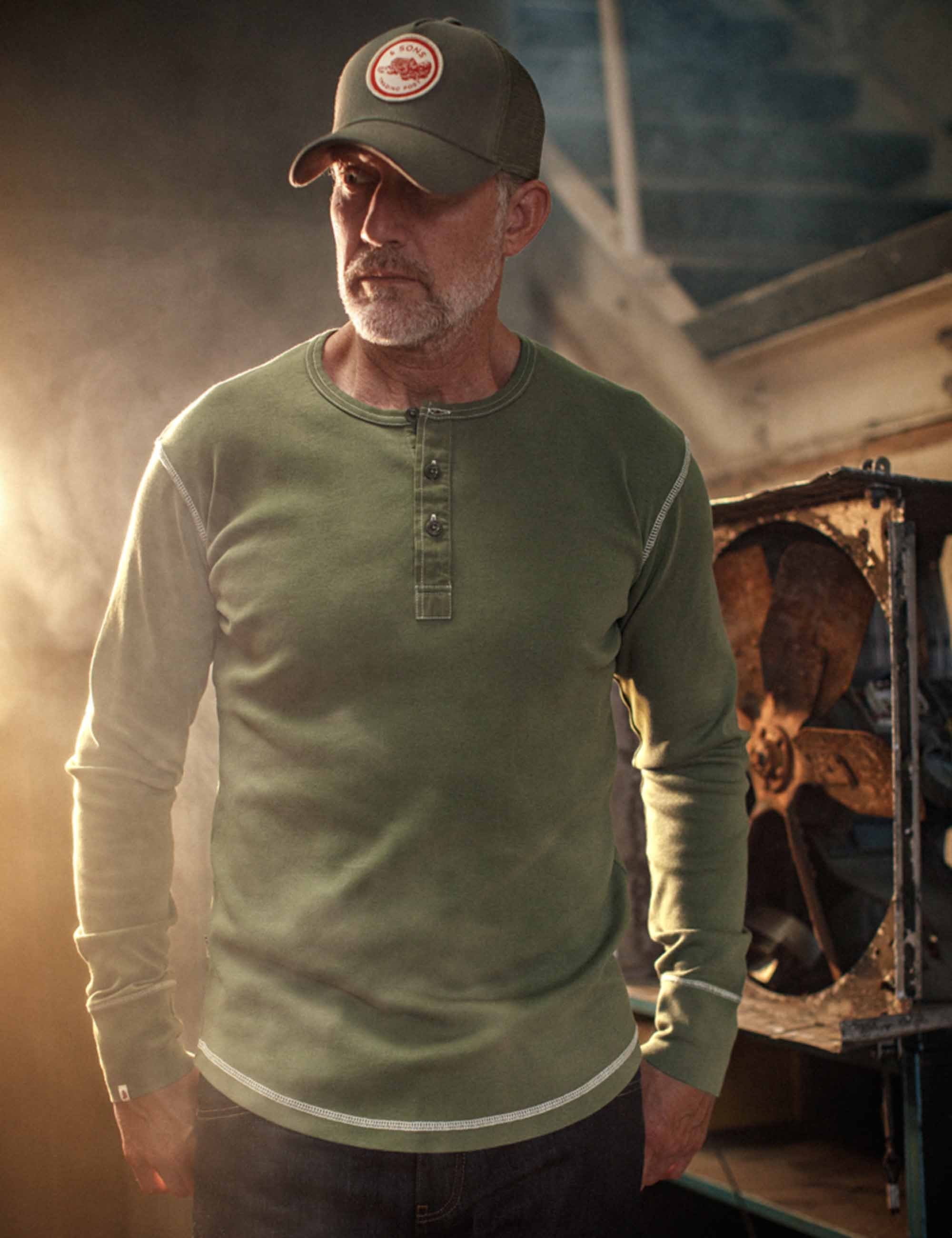 The New Elder Henley Shirt - Army Green - Image 6