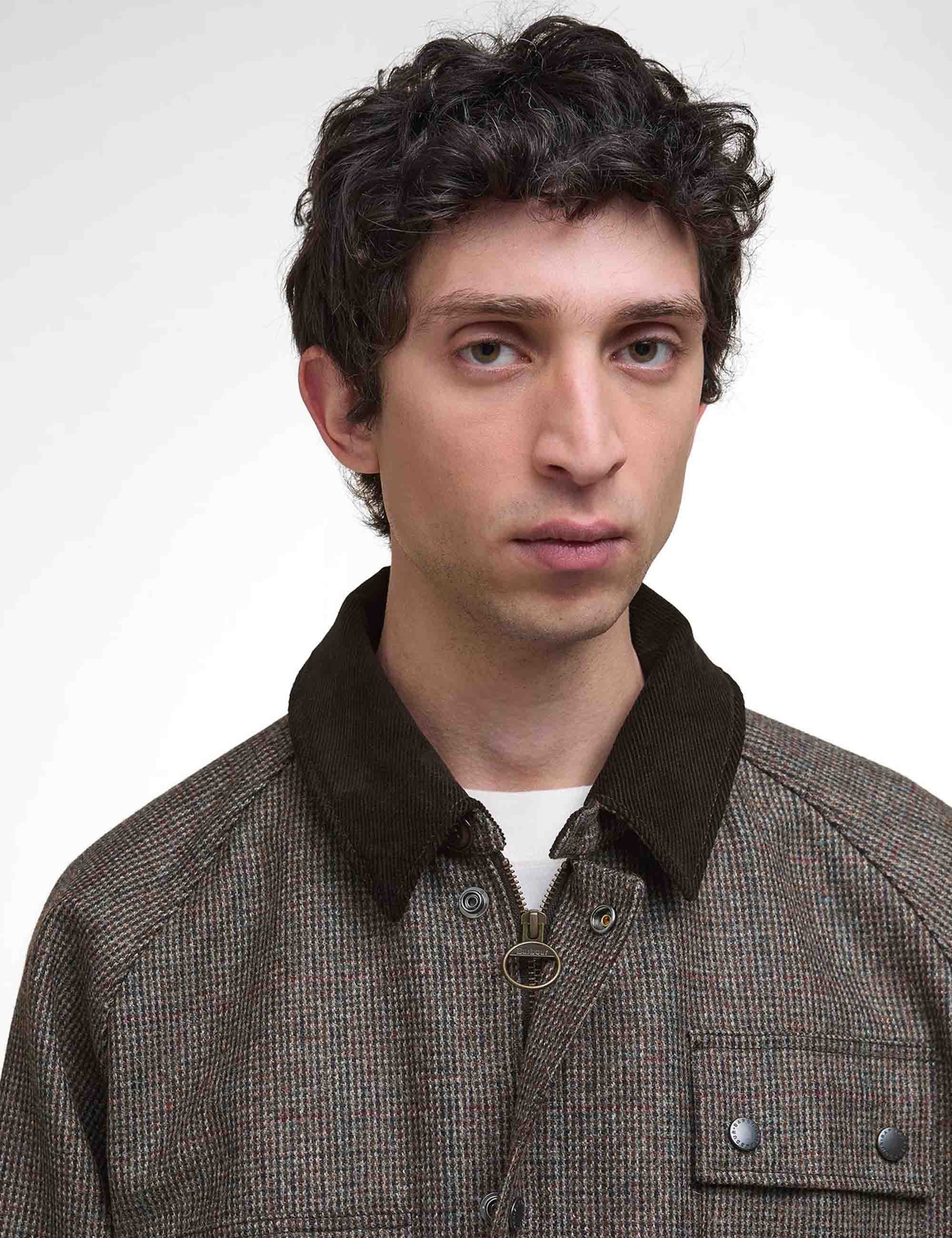 Editor Wool Jacket - Olive Check - Image 5