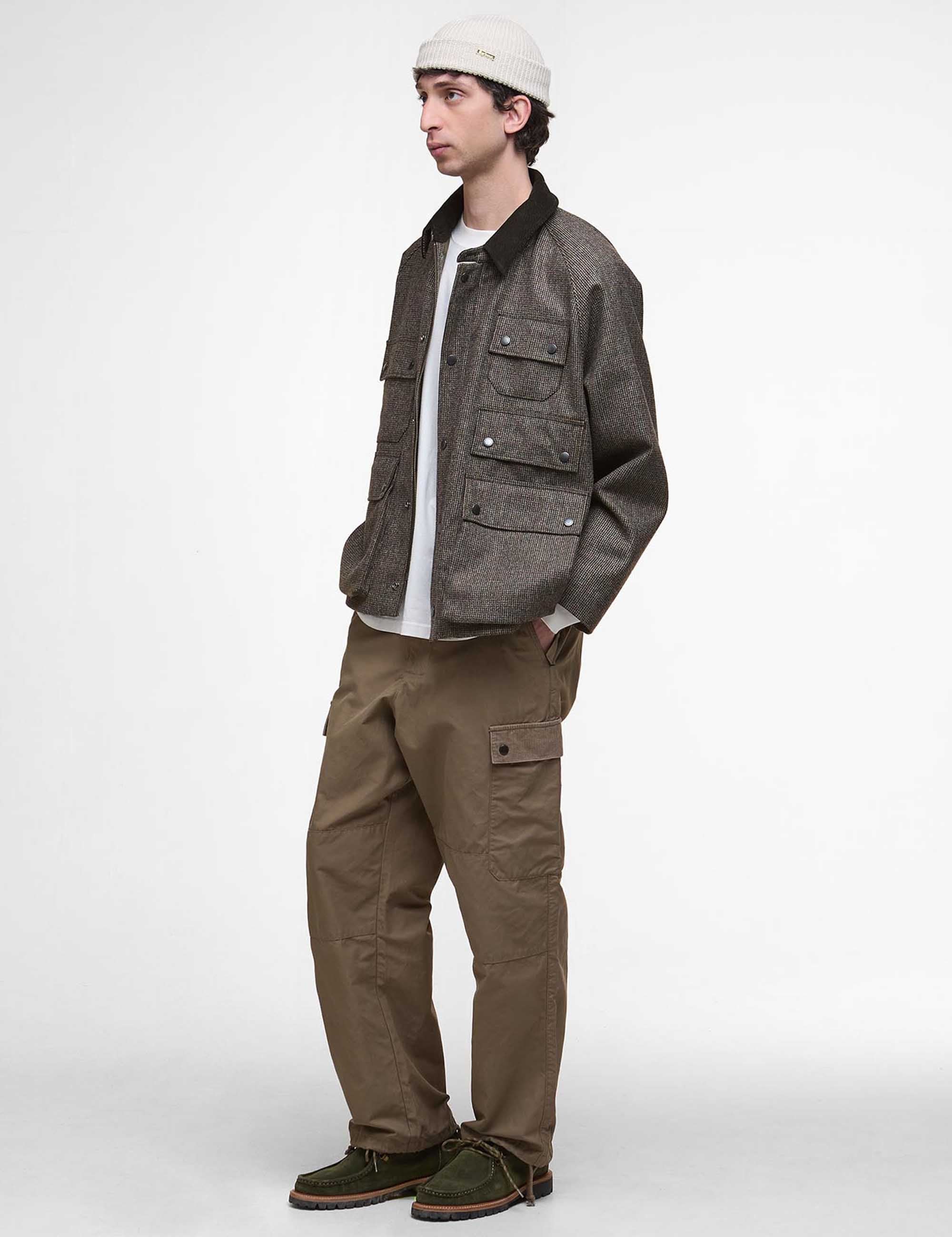 Editor Wool Jacket - Olive Check - Image 6