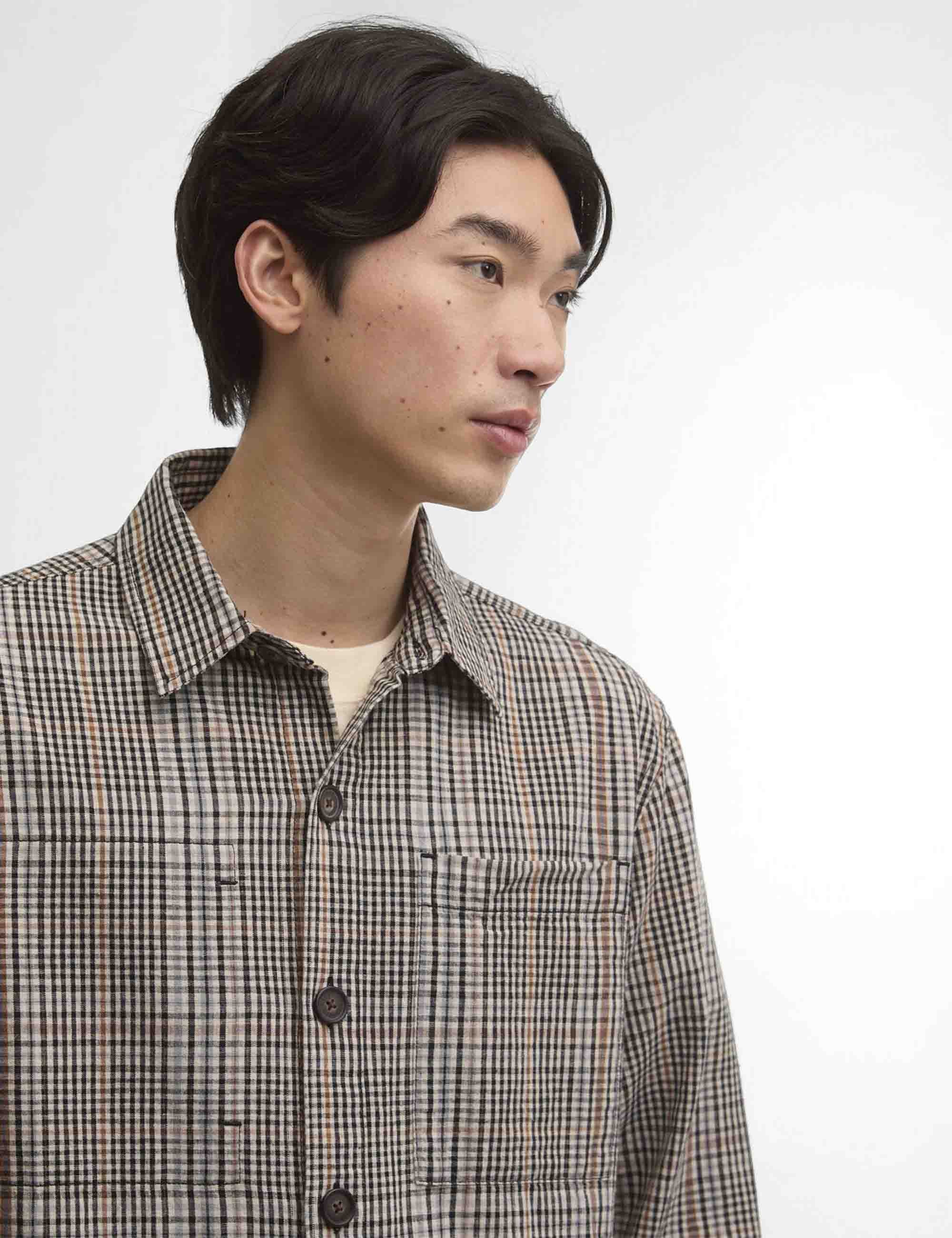 Fife Checked Overshirt - Neutral Check - Image 3