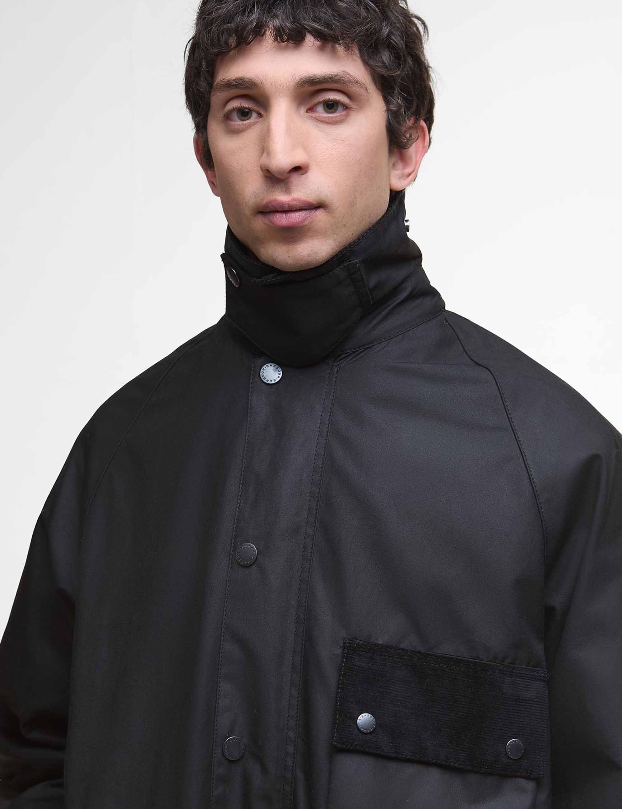 Solway Modified Wax Jacket - Black - Image 4