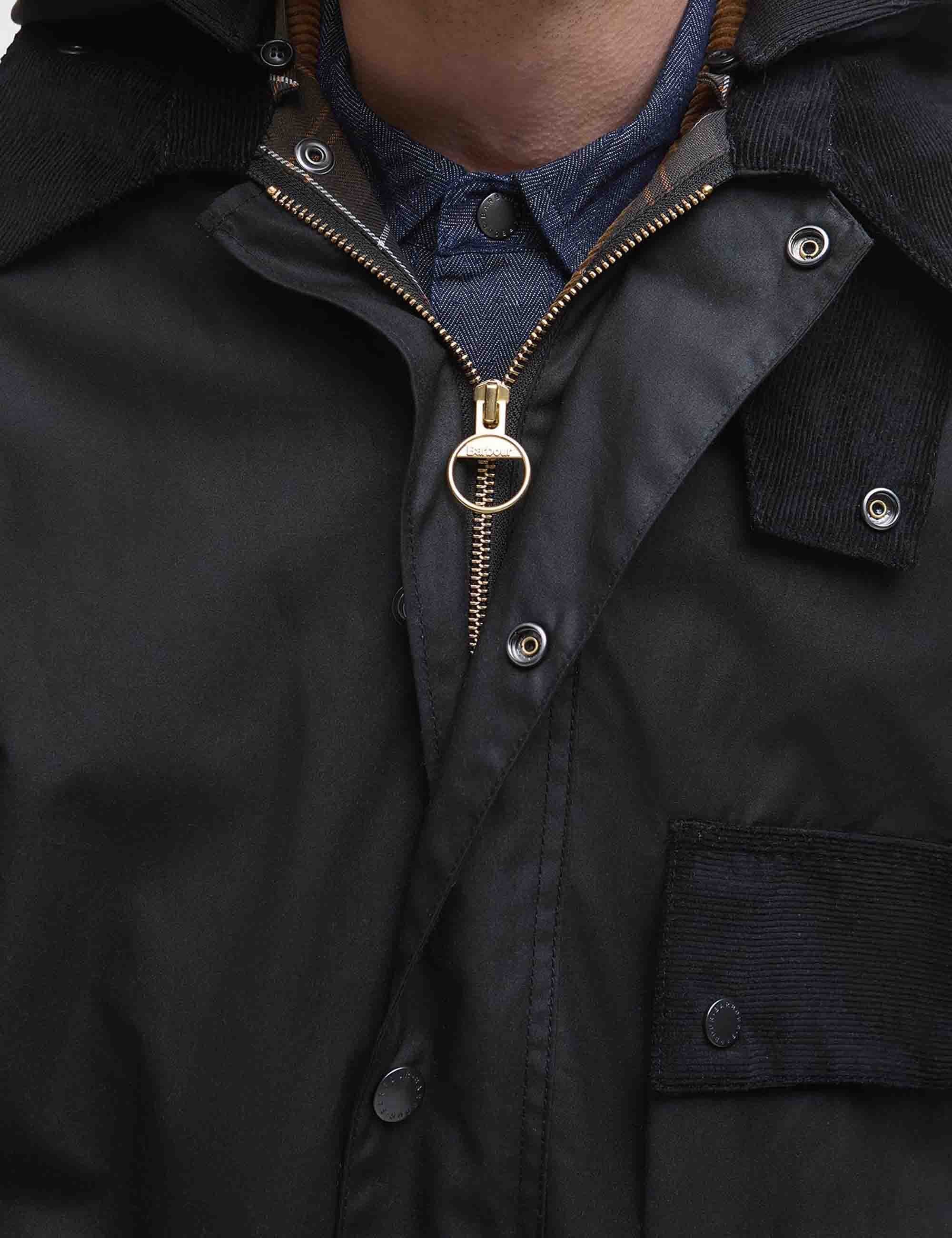 Solway Modified Wax Jacket - Black - Image 5