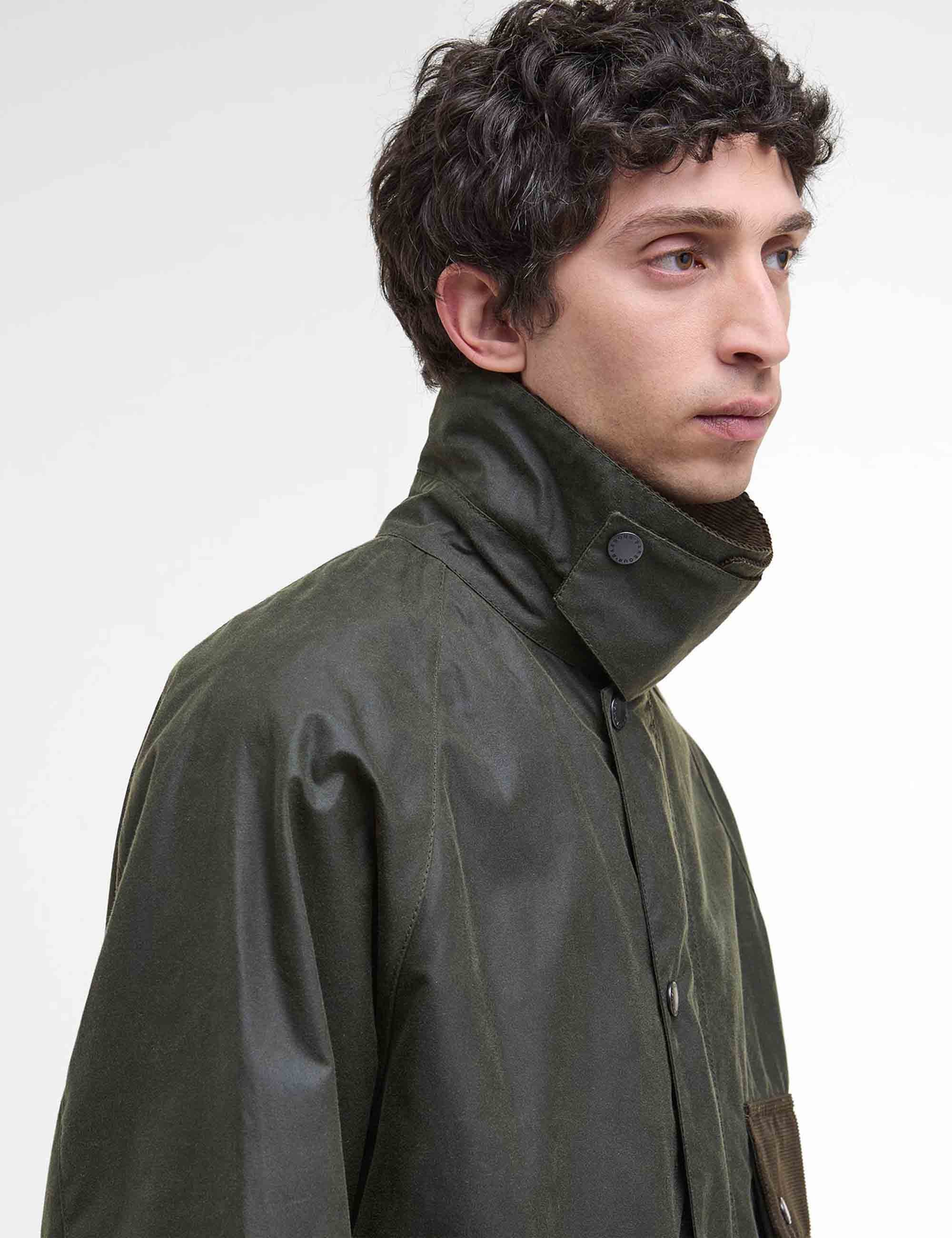 Solway Modified Wax Jacket - Olive - Image 6