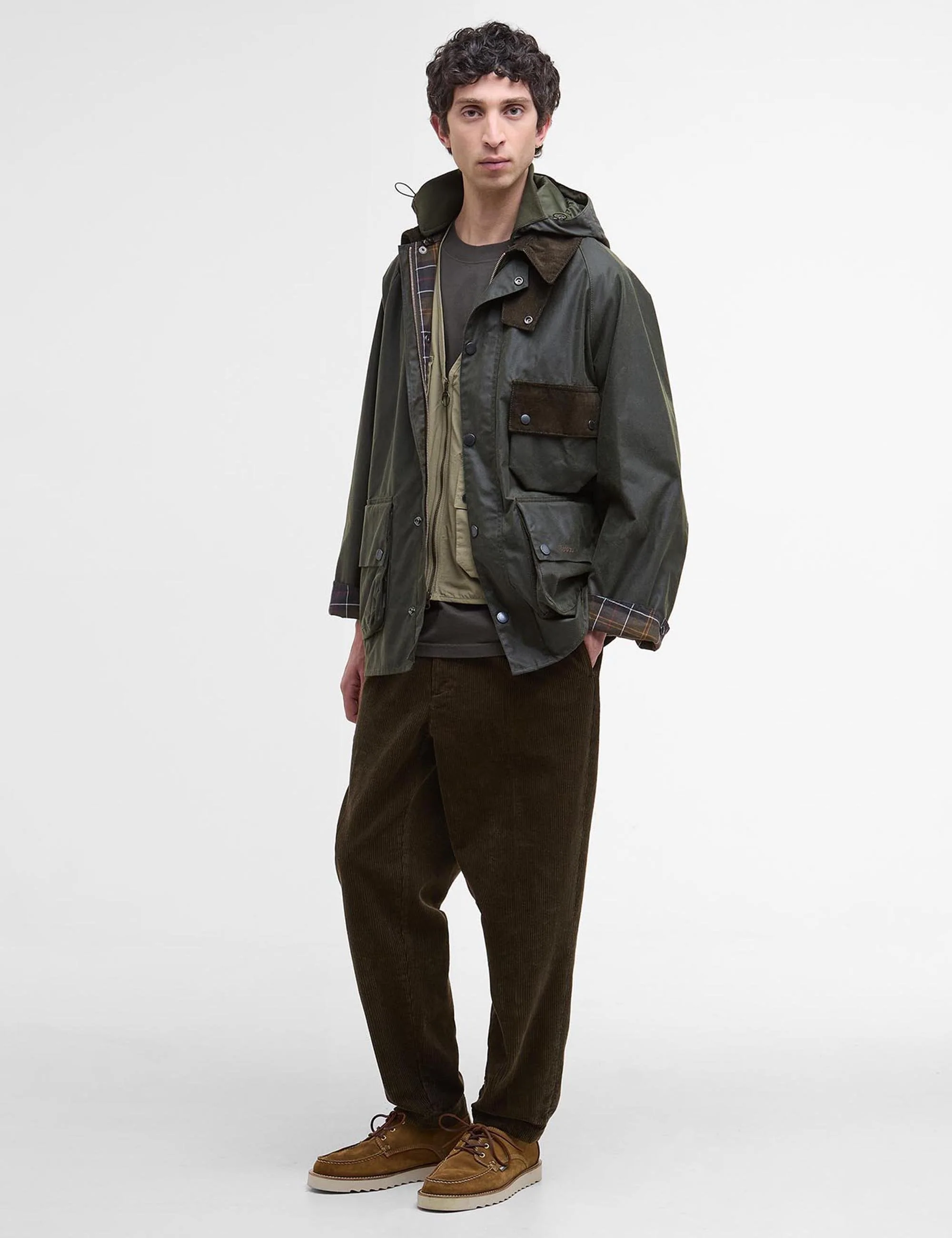 Solway Modified Wax Jacket - Olive - Image 7