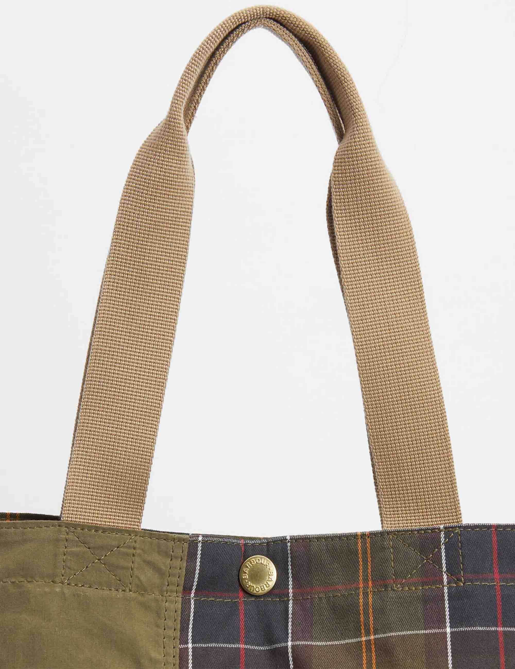 Transport Patchwork Tote Bag - Dusky Green - Image 3