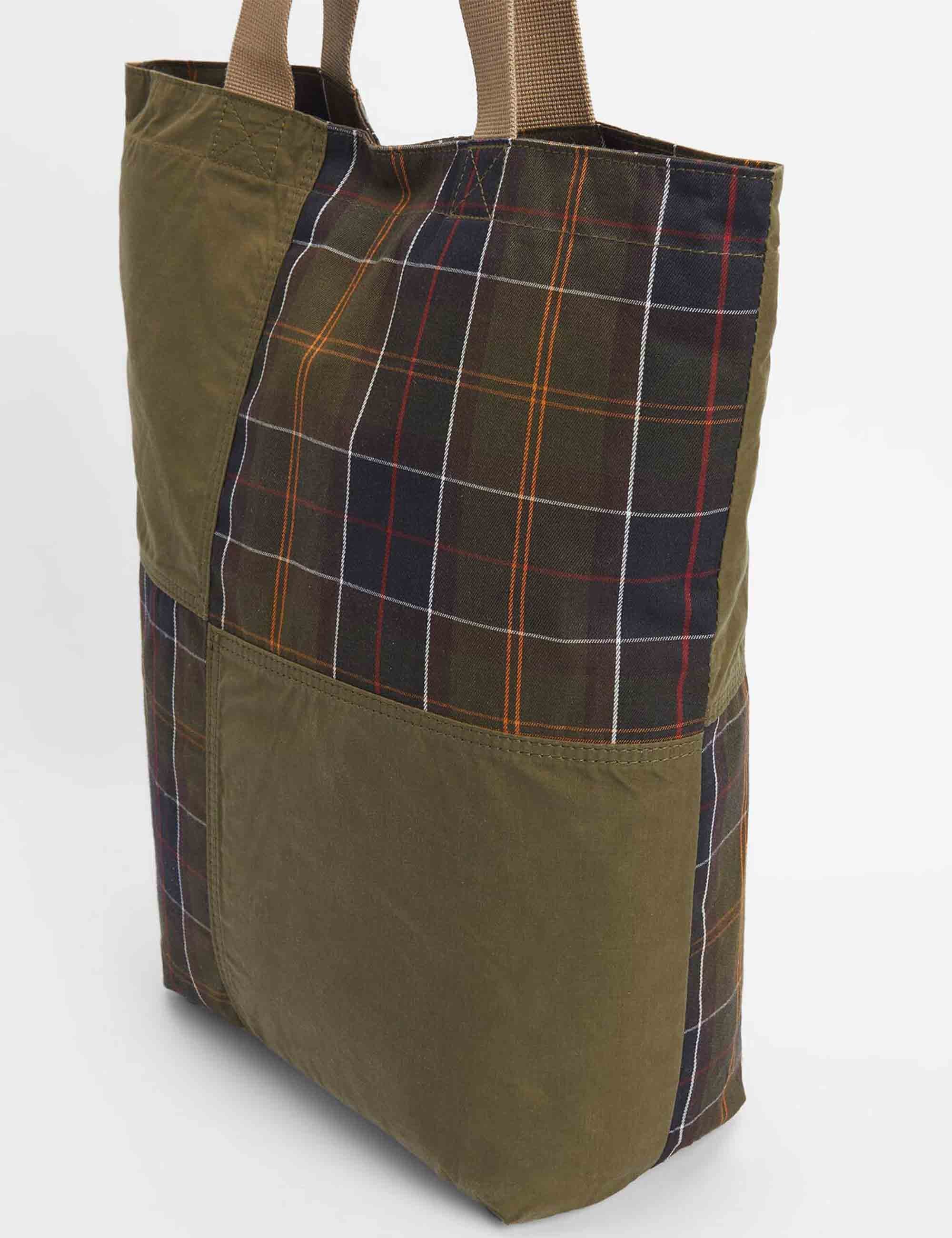 Transport Patchwork Tote Bag - Dusky Green - Image 5