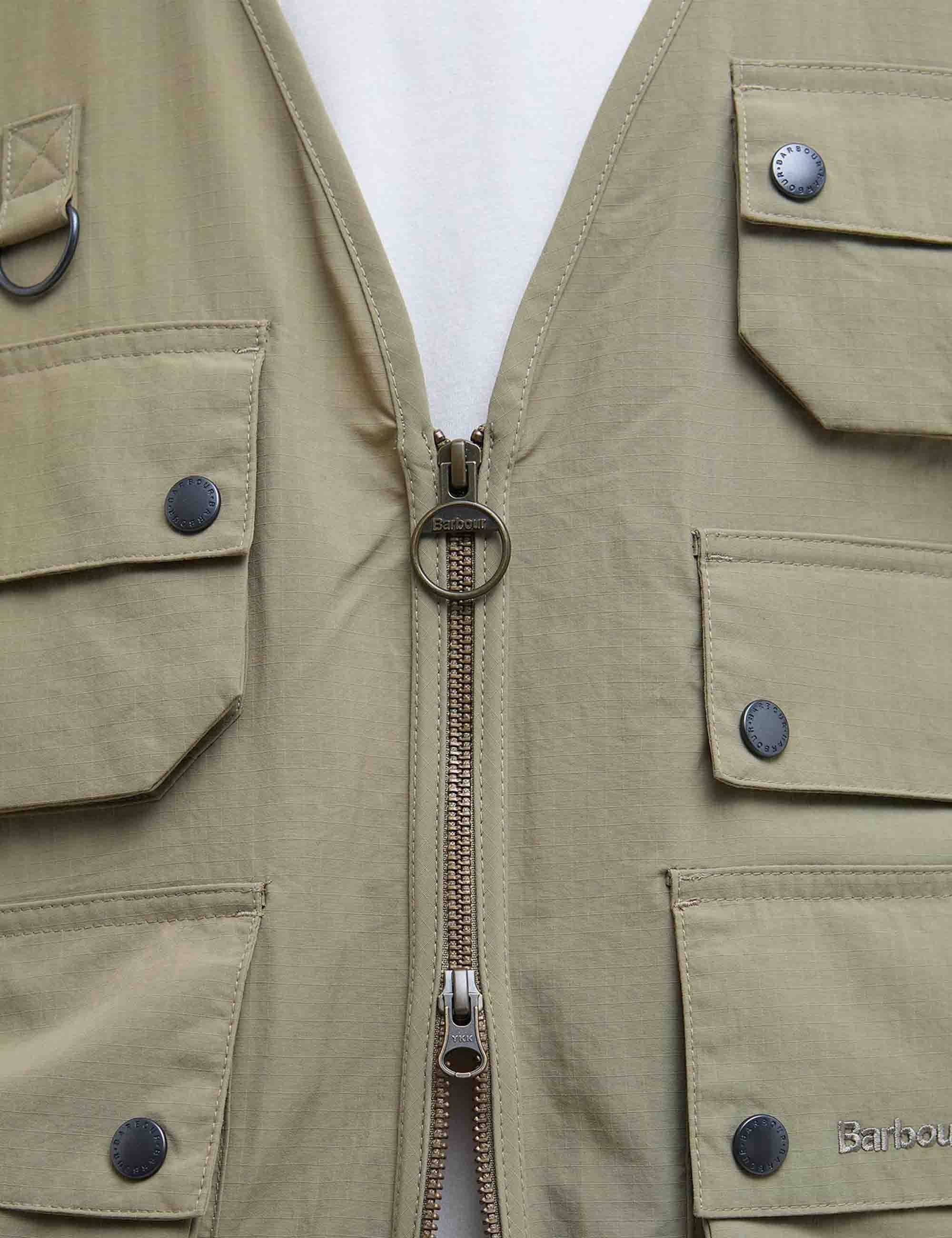 Editor Utility Casual Vest - British Khaki - Image 3