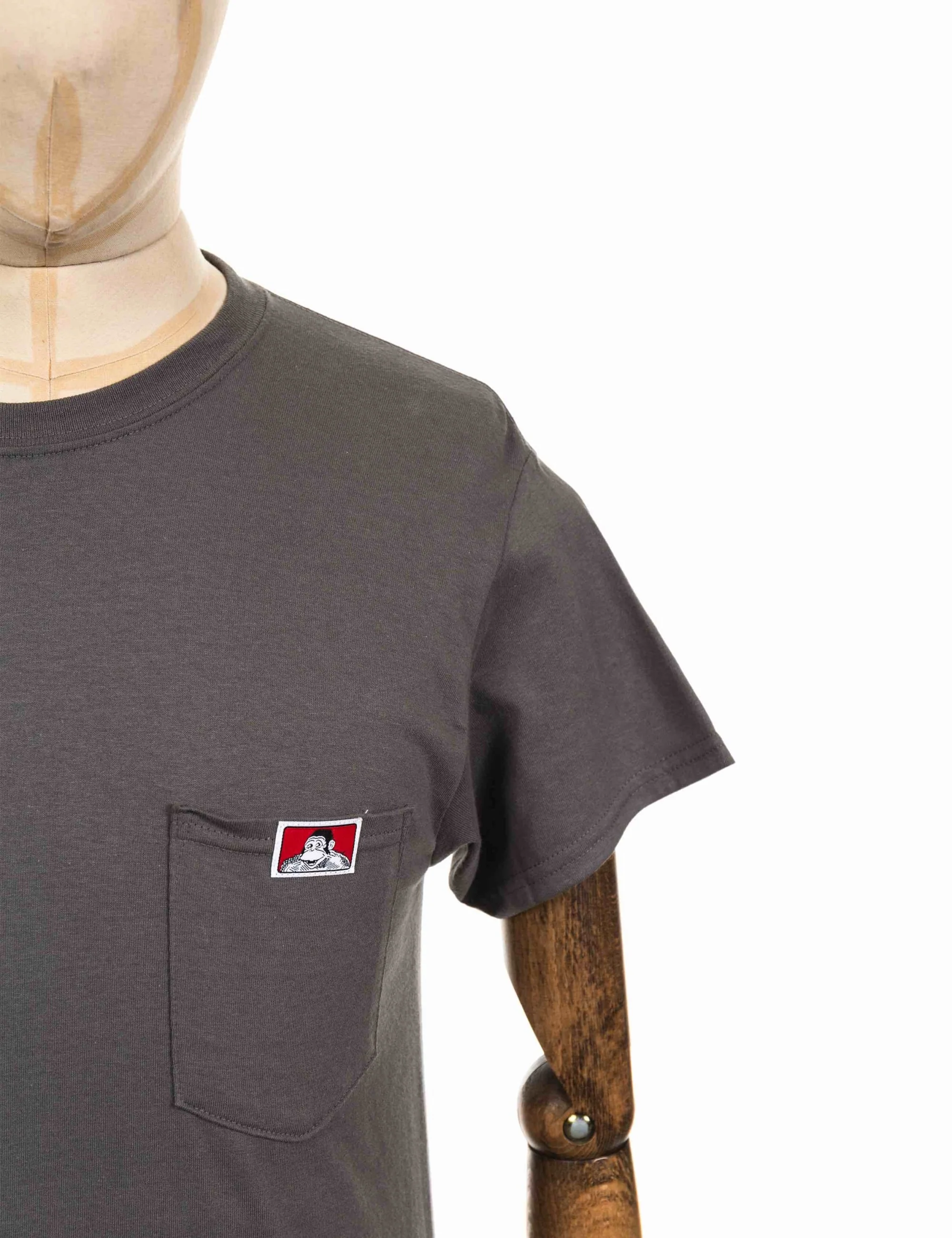 Classic Patch Logo Pocket T-Shirt - Charcoal - Image 3