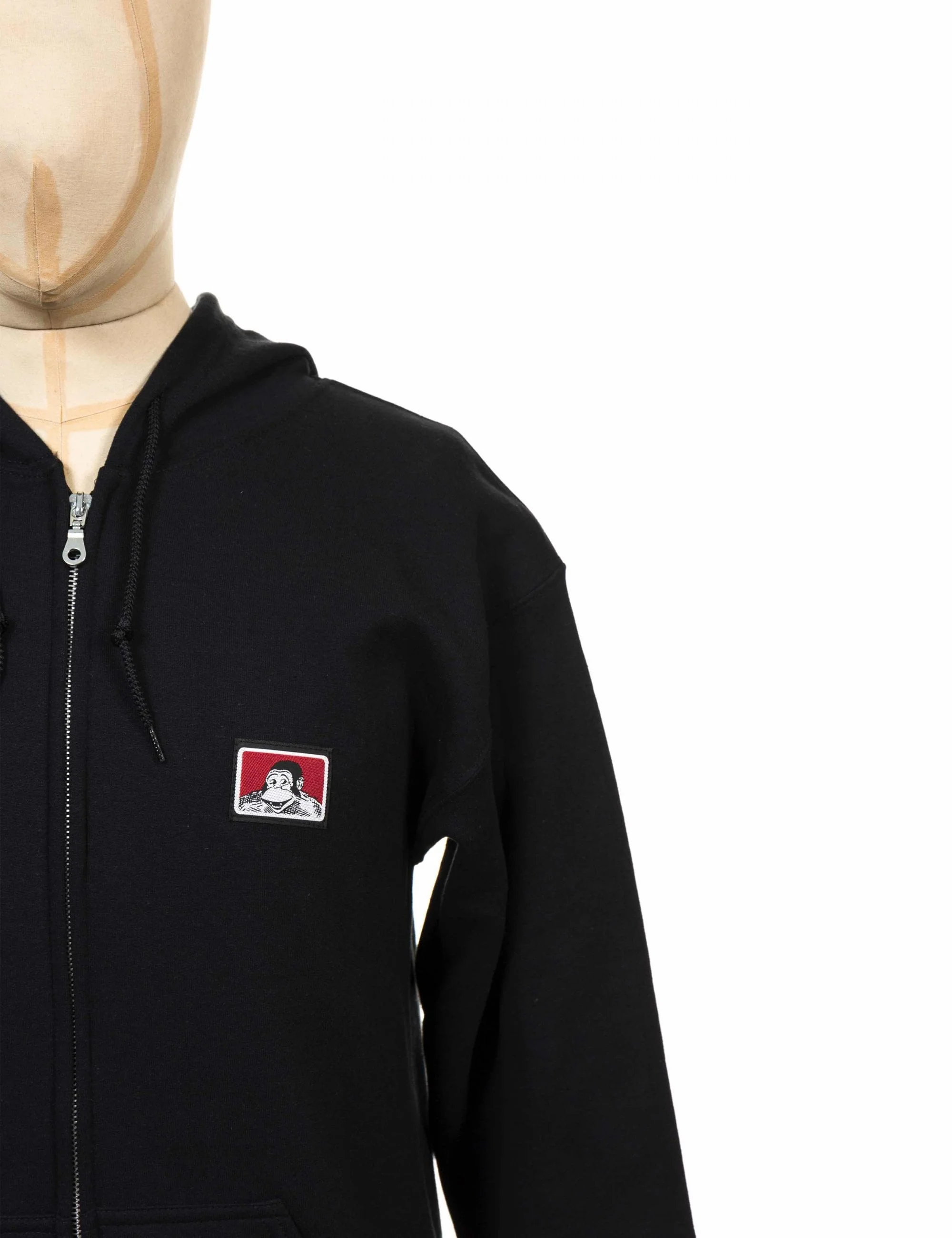 Hooded Zip Jacket - Black - Image 3