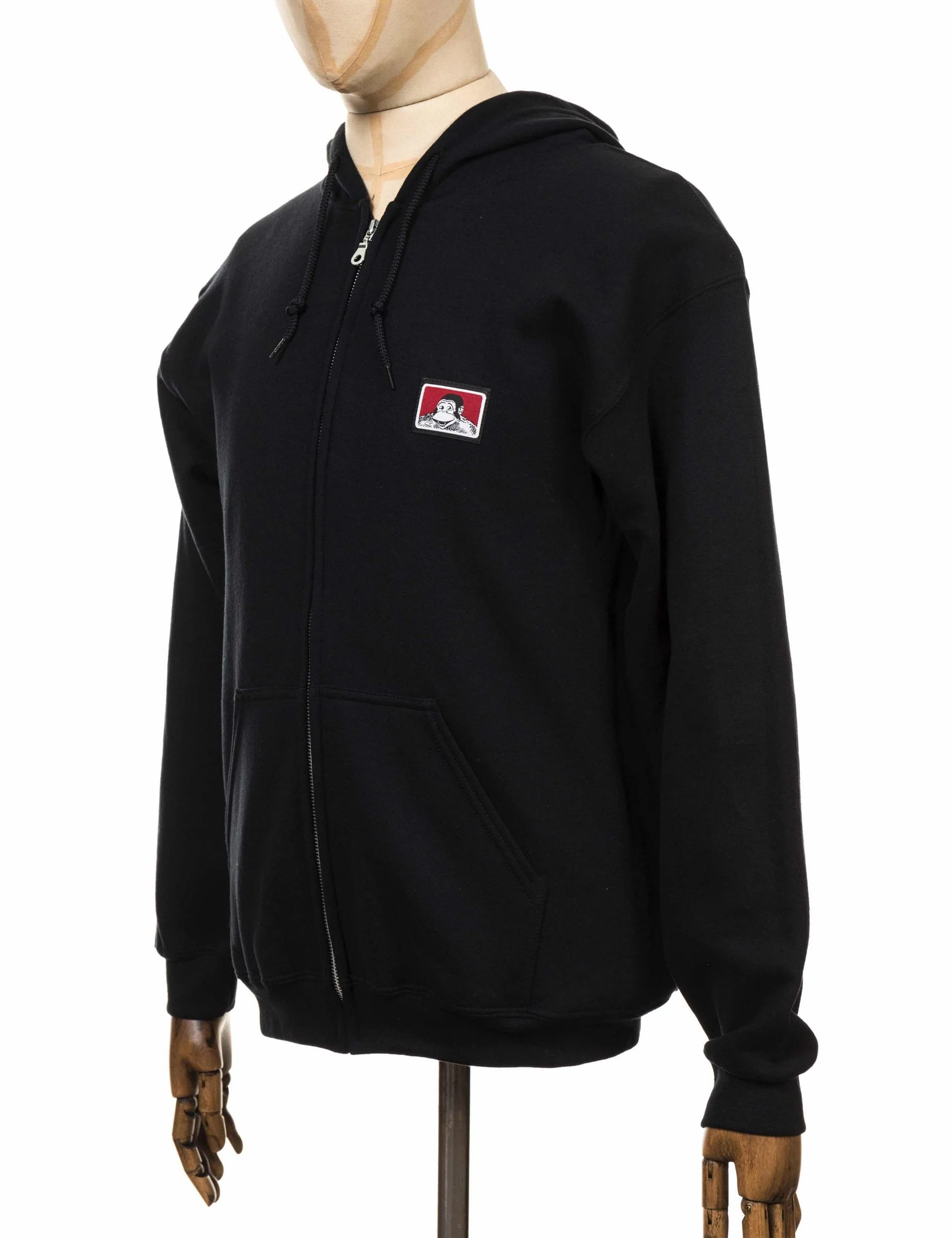 Hooded Zip Jacket - Black - Image 4