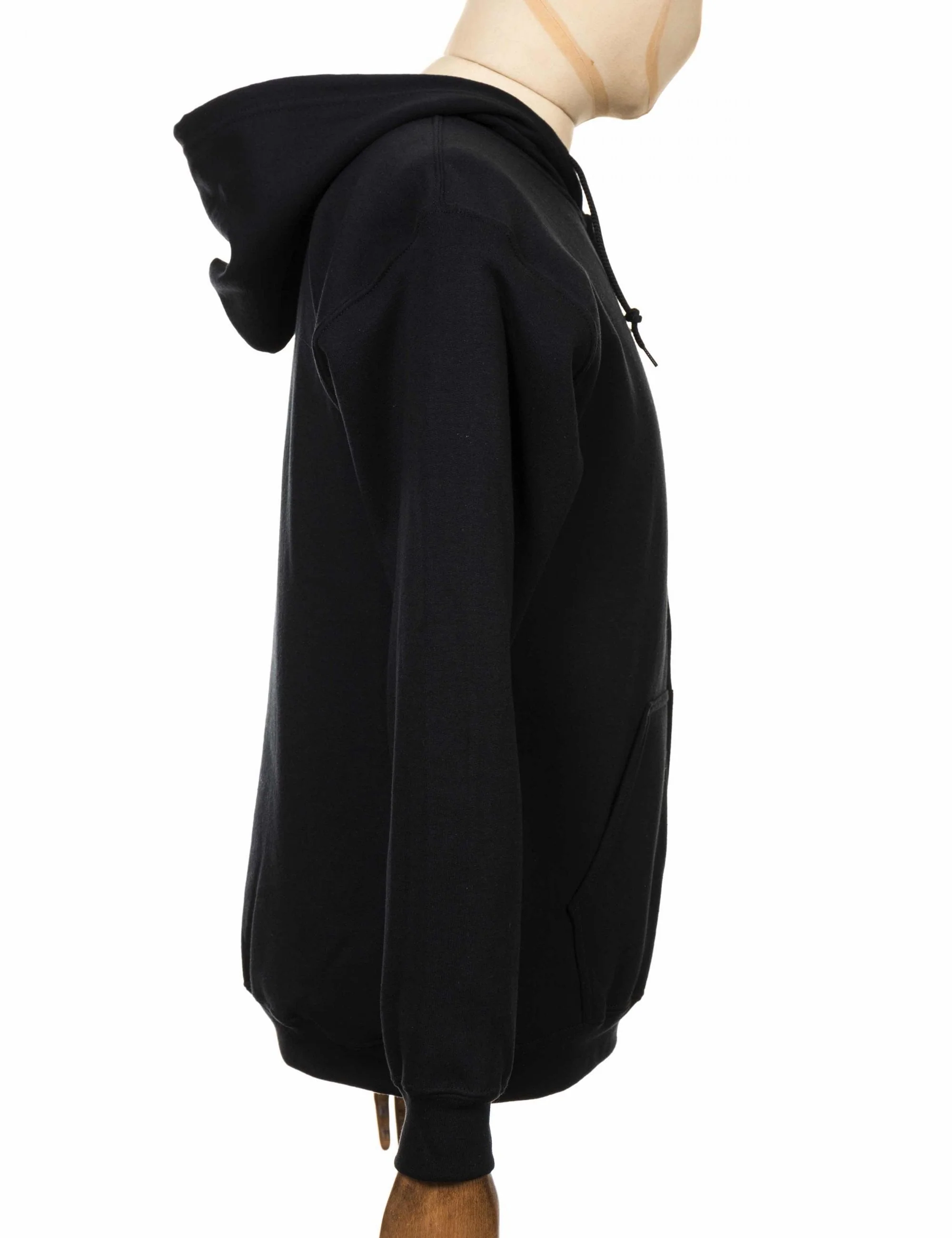 Hooded Zip Jacket - Black - Image 5