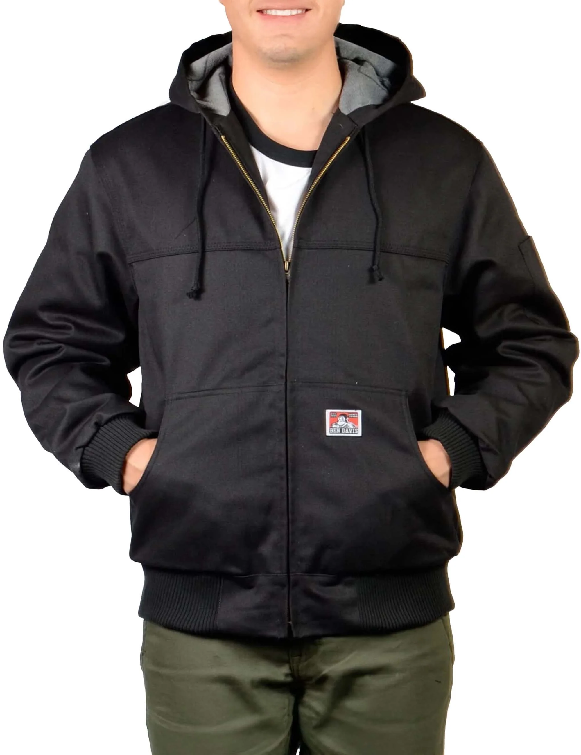 Zip Hooded Jacket - Black