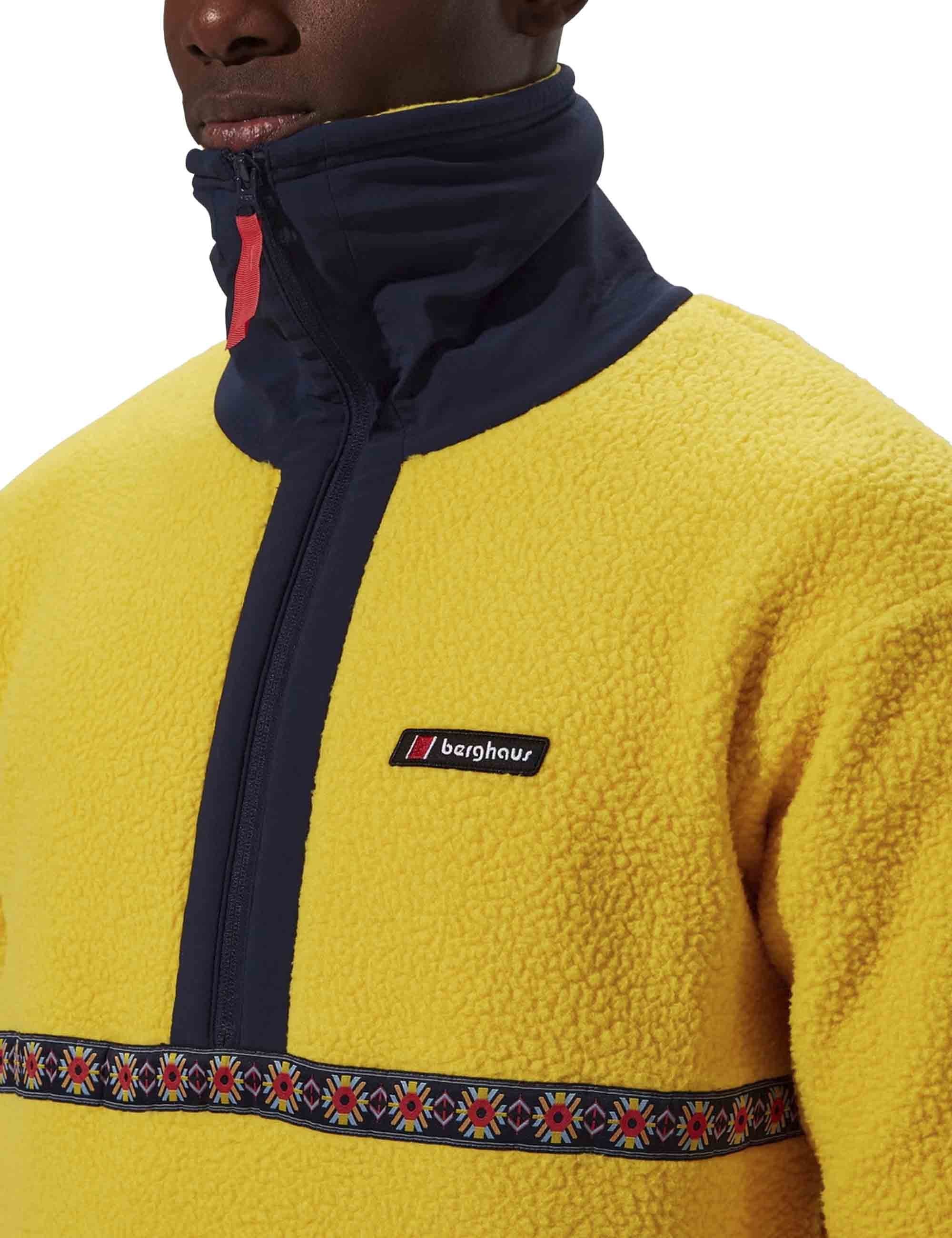Rhynie Aztec Half Zip Fleece - Amber/Dusk - Image 6