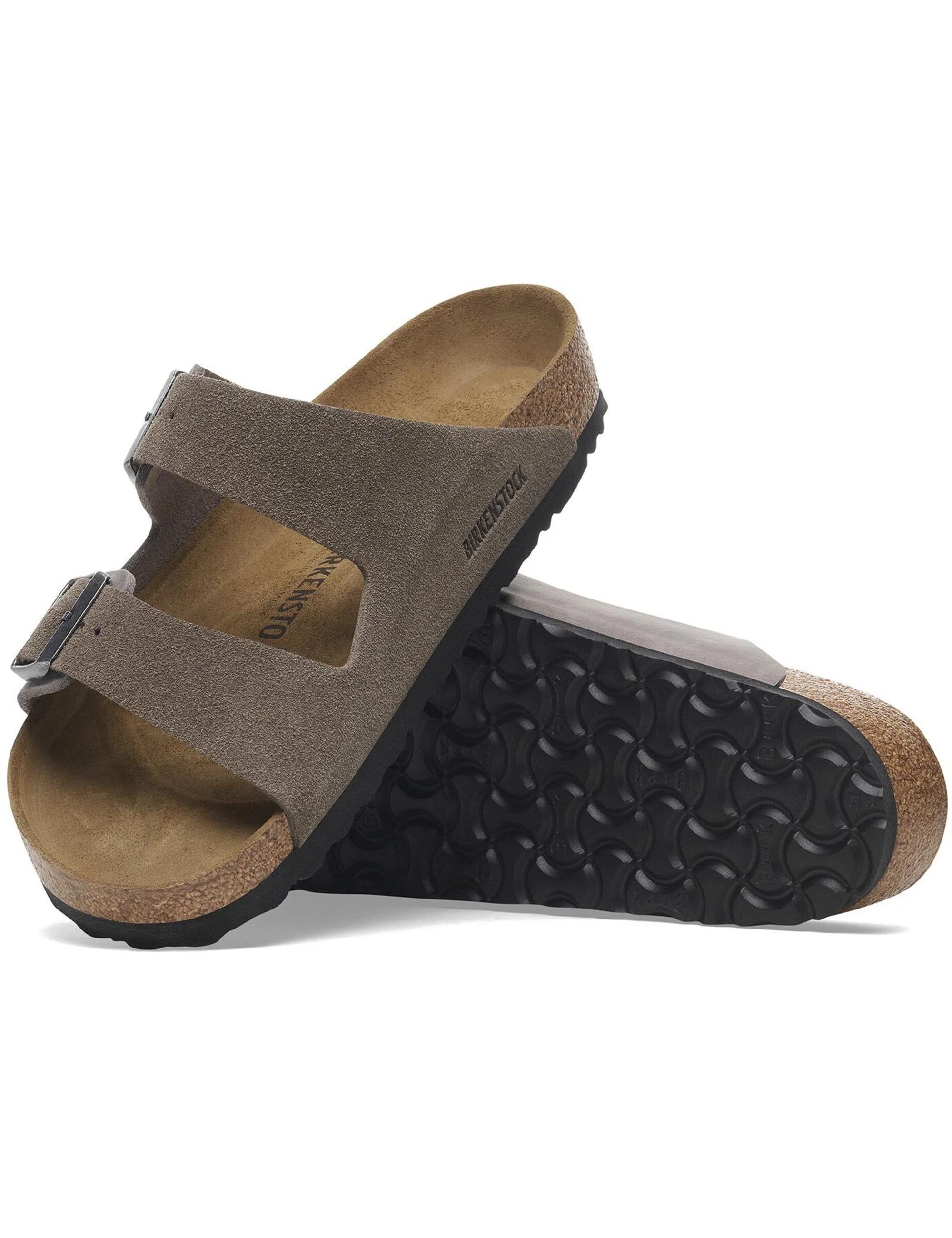 Arizona Mixed Leather BS Sandals - Concrete Grey (Regular Fit) - Image 4