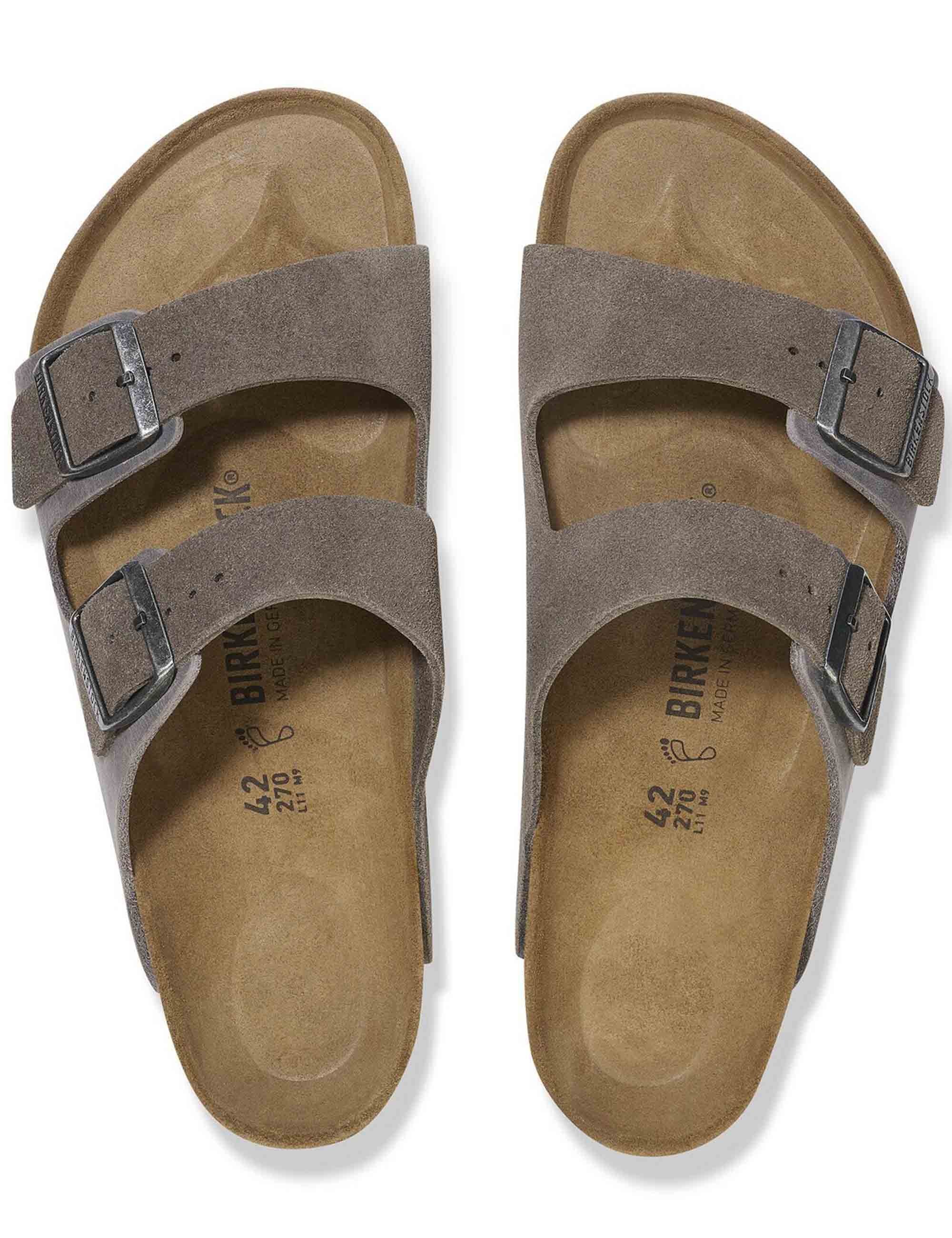 Arizona Mixed Leather BS Sandals - Concrete Grey (Regular Fit) - Image 5