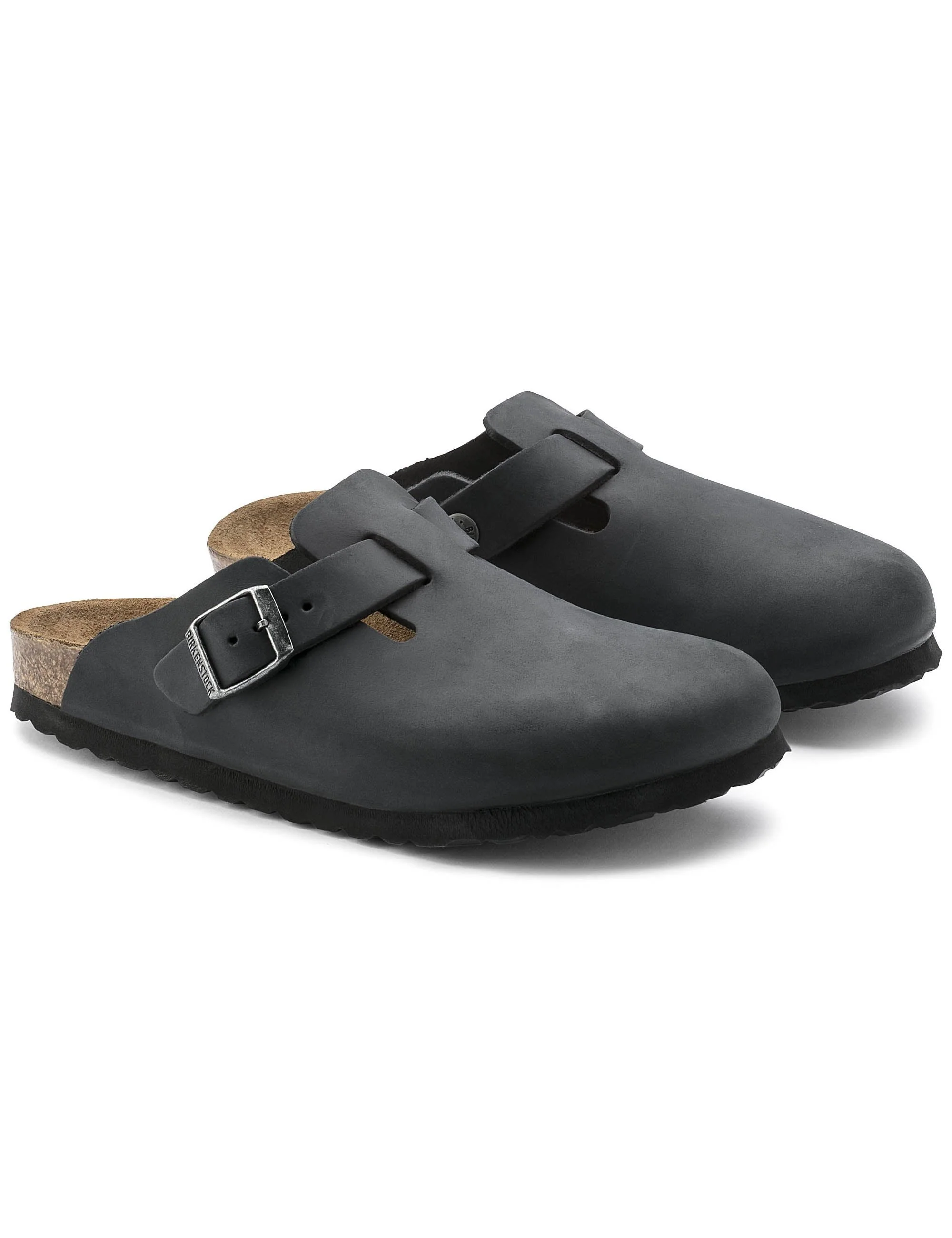 Boston Leather Mules - Oiled Black (Regular Fit) - Image 4