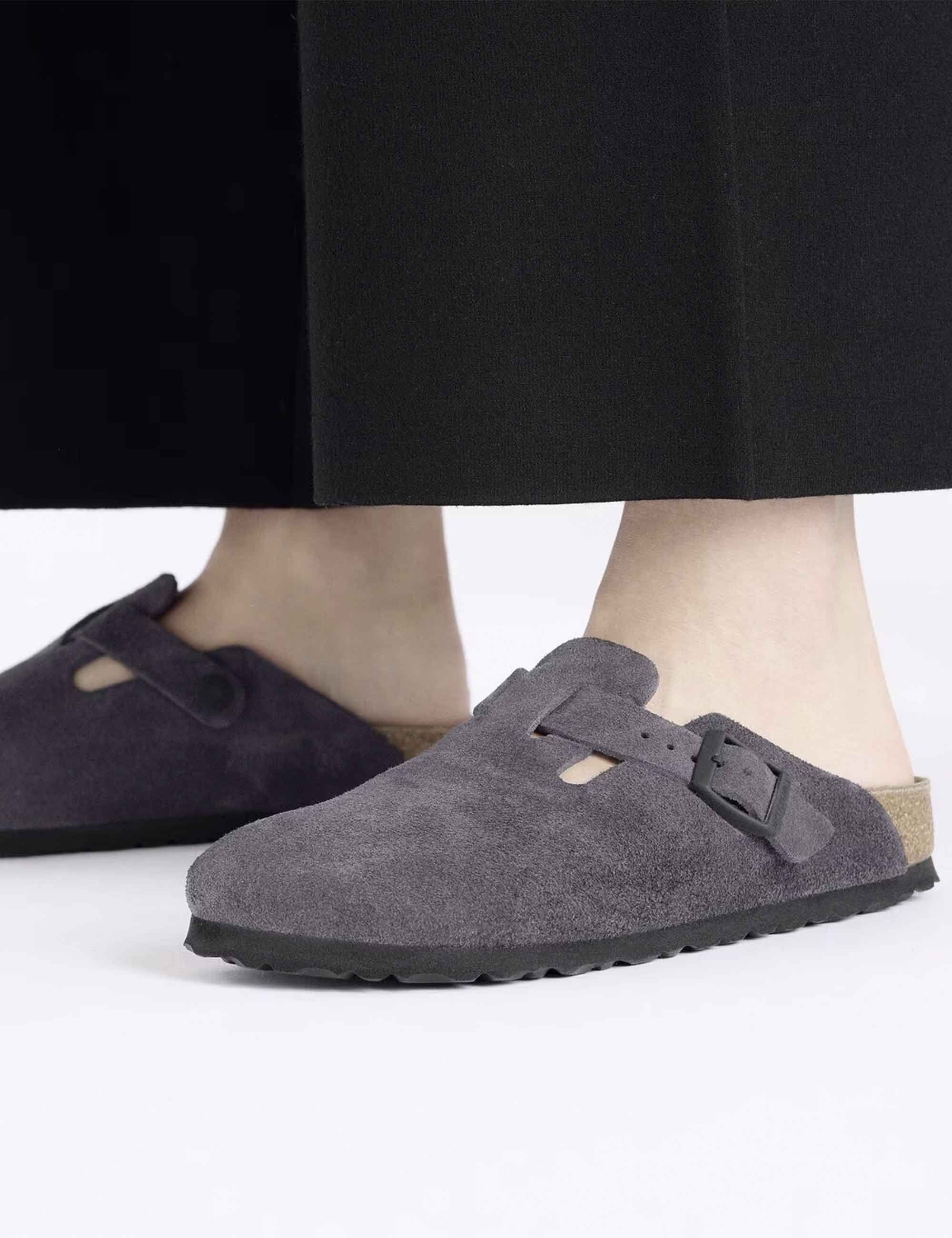 Boston Suede Mules LEVE - Velvet Grey (Regular Fit) - Image 2