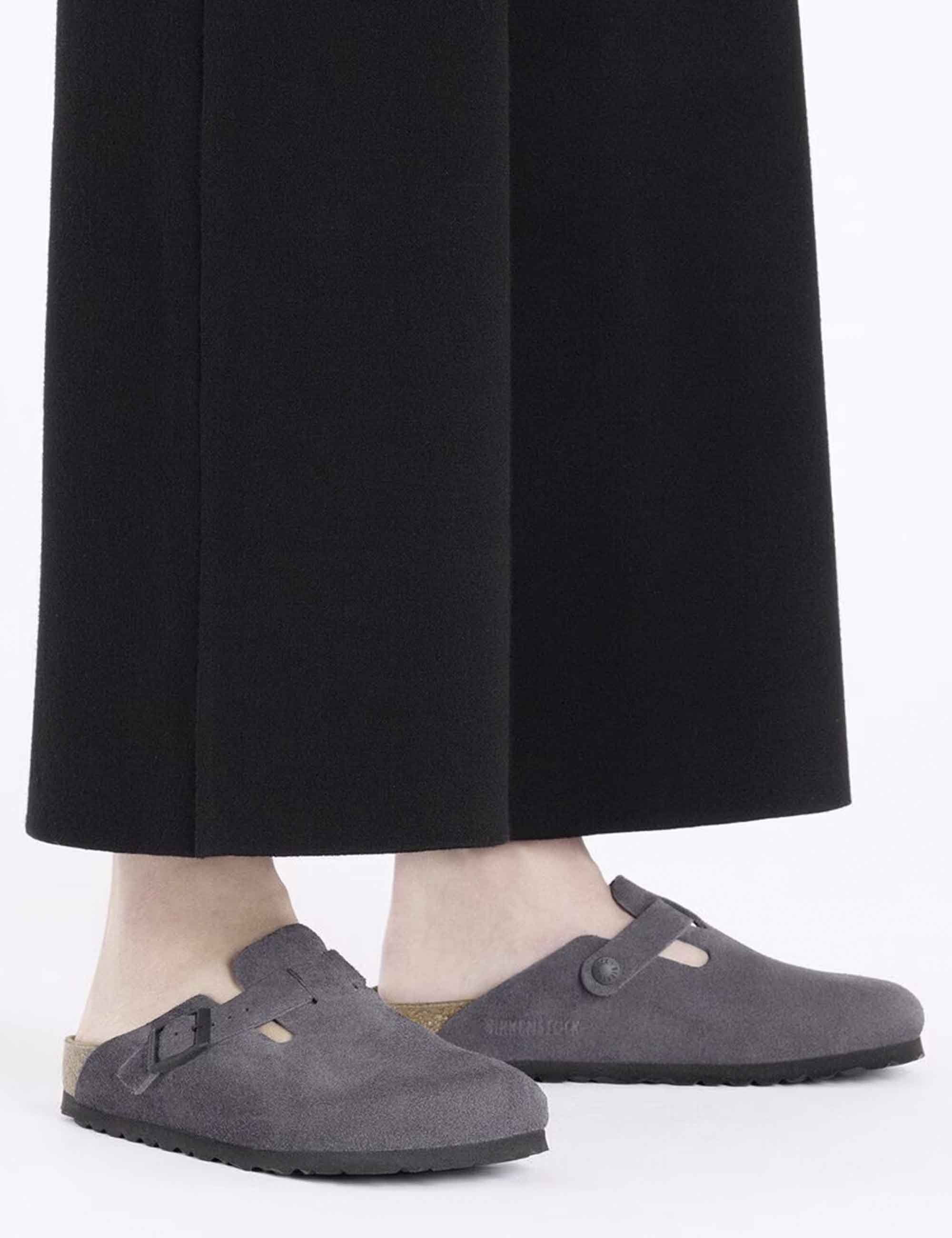 Boston Suede Mules LEVE - Velvet Grey (Regular Fit) - Image 6