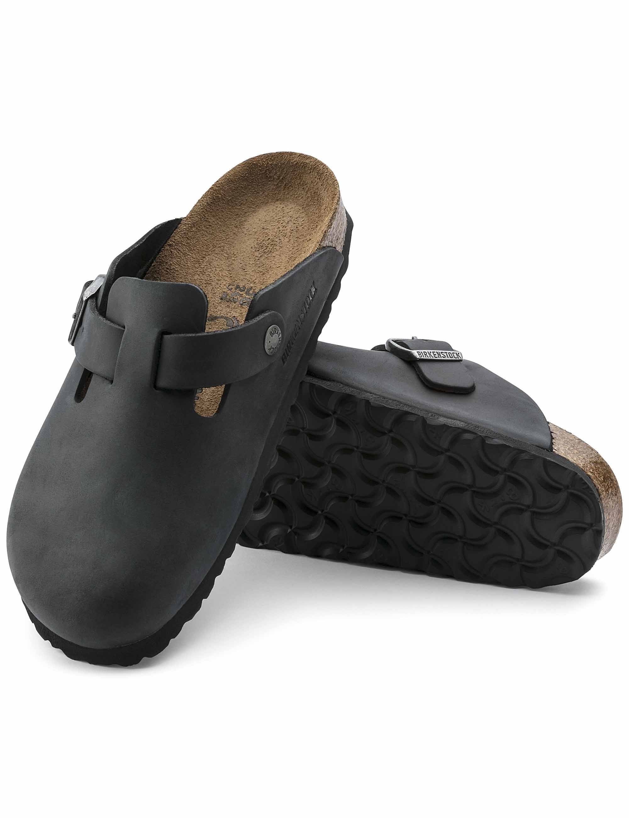 Women's Boston Leather Mules LEOI - Black (Regular Fit) - Image 3
