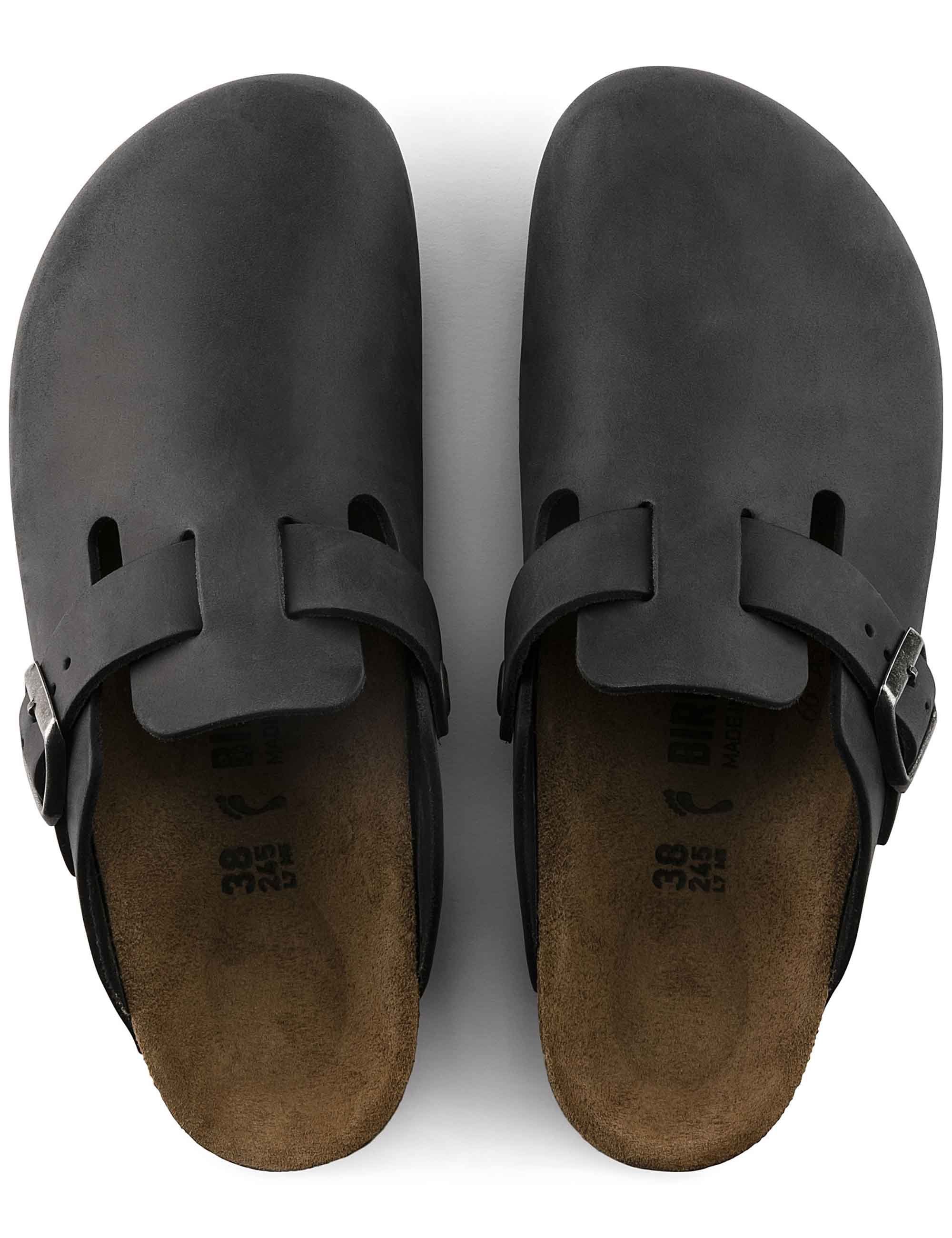Women's Boston Leather Mules LEOI - Black (Regular Fit) - Image 7