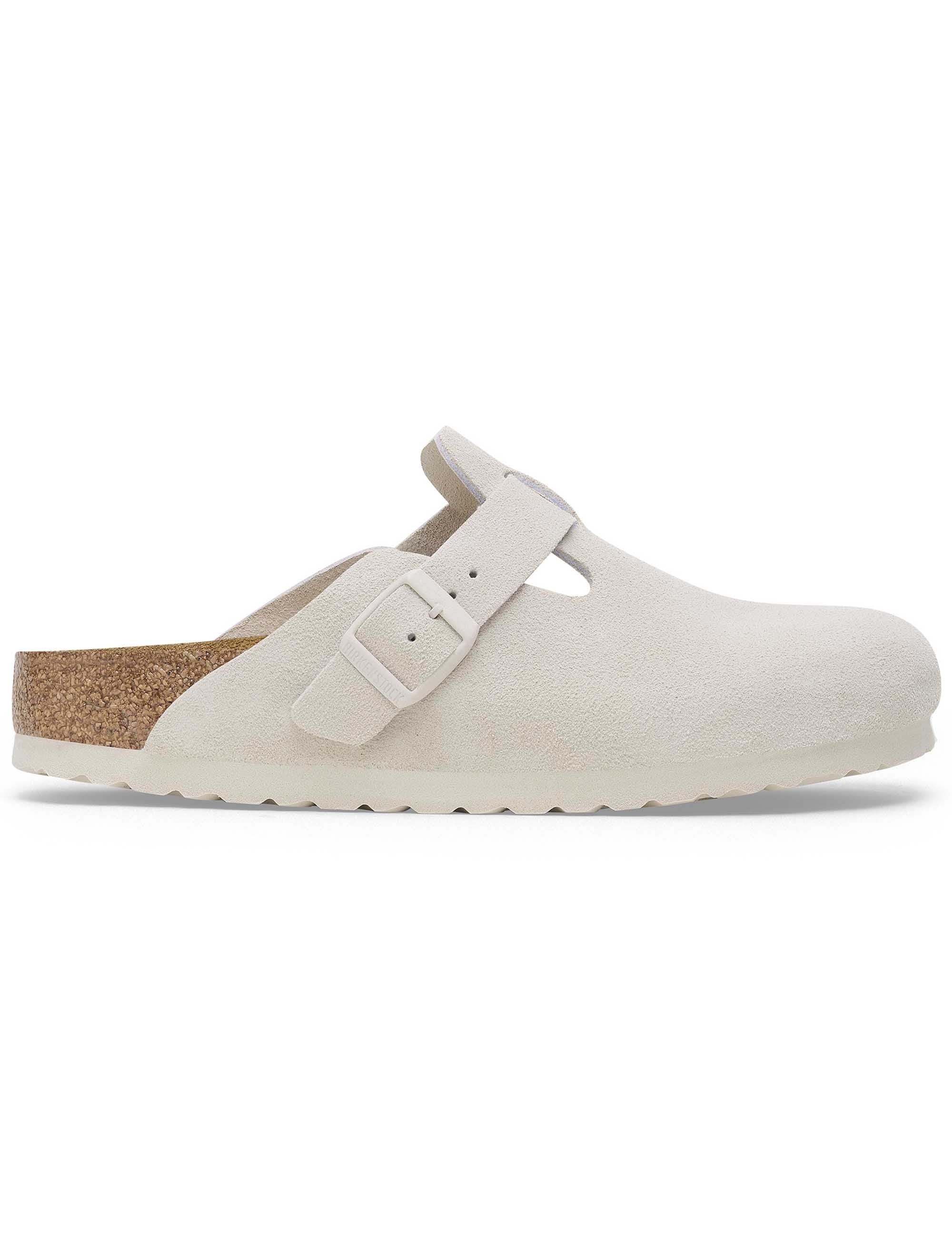 Women's Boston Suede Mules LEVE - Antique White (Regular Fit) - Image 8