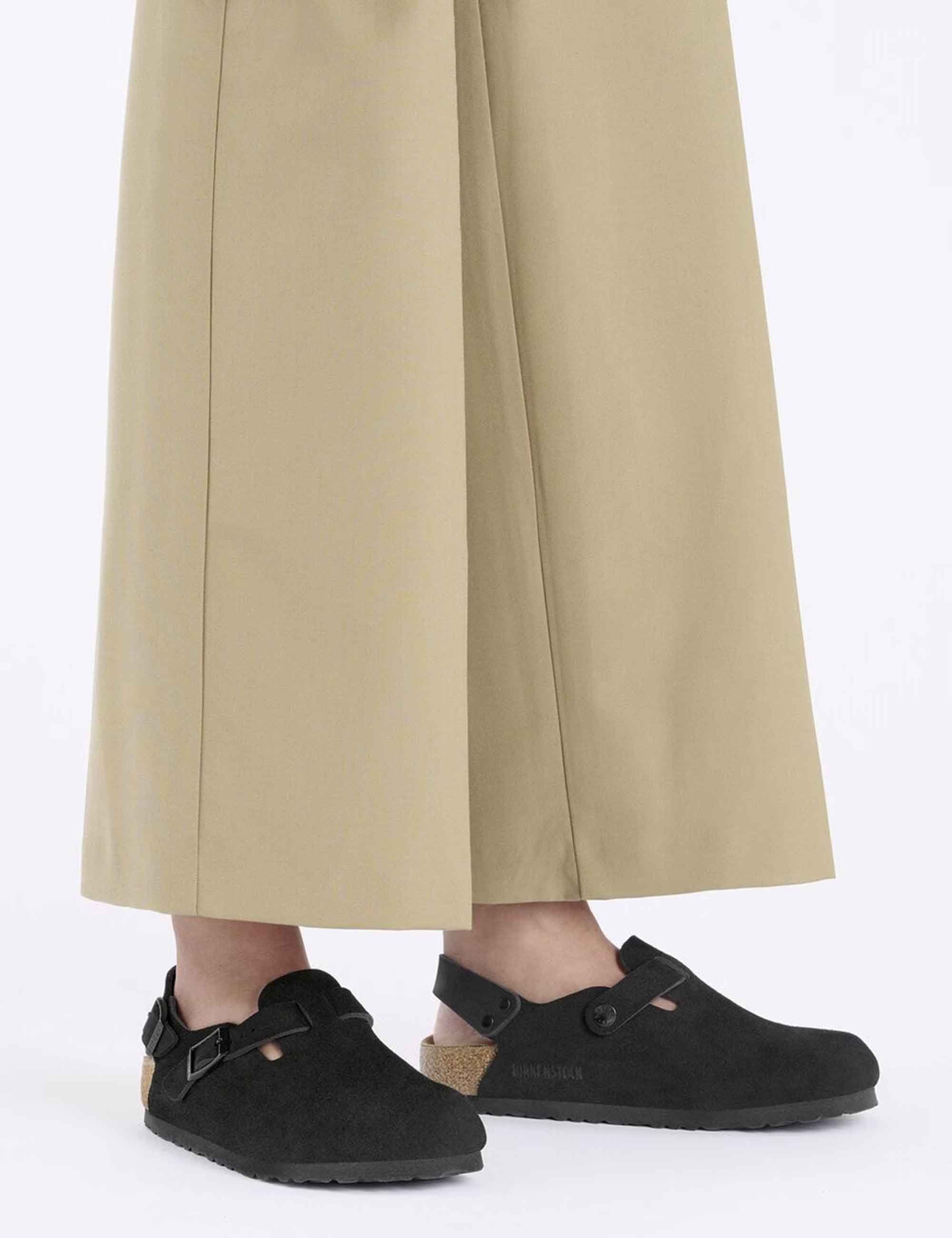 Women's Tokio Suede Mules - Black (Narrow Fit) - Image 2