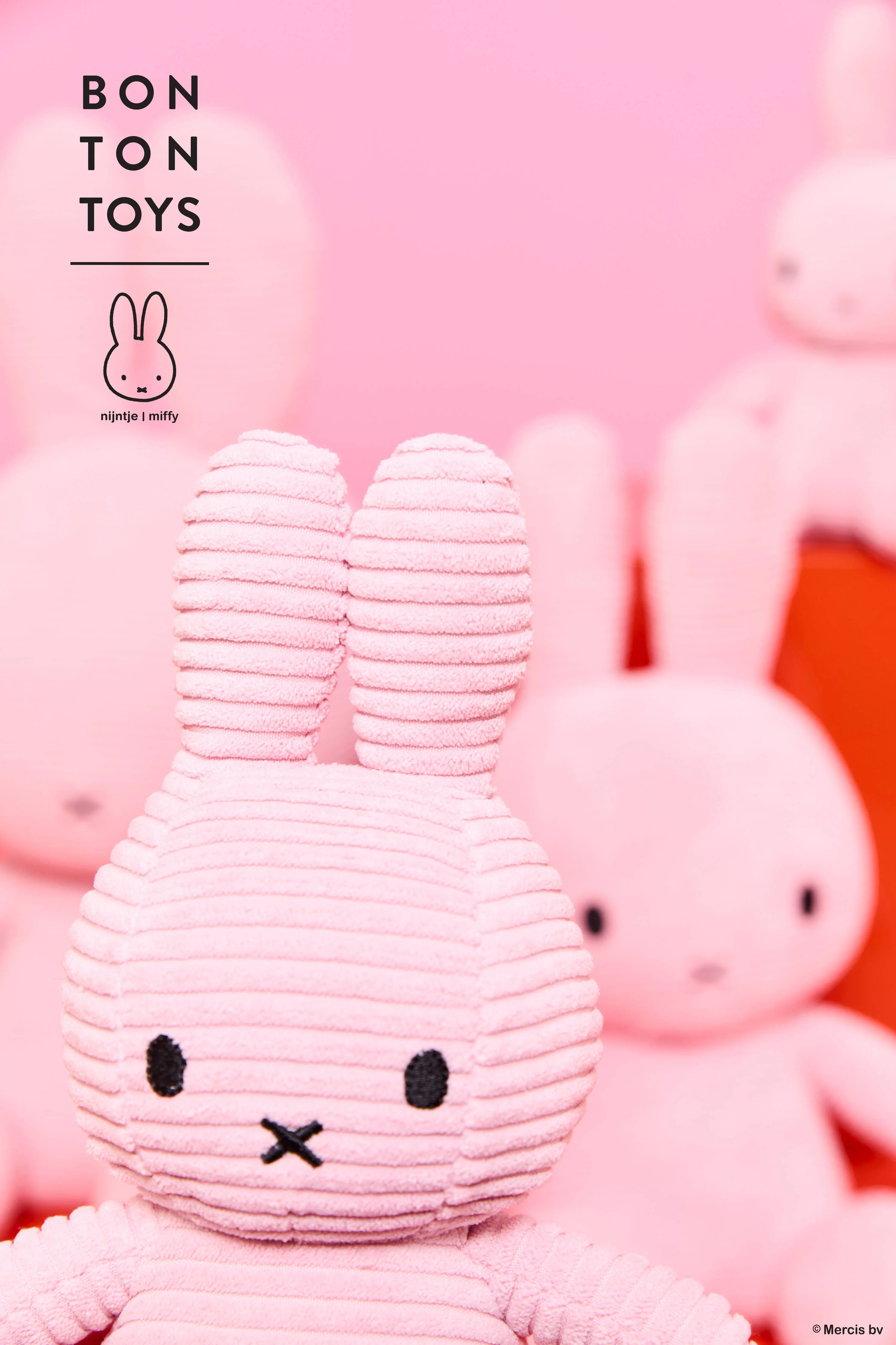 Miffy Corduroy Plush Toy (23cm) - ECO Pink - Image 4