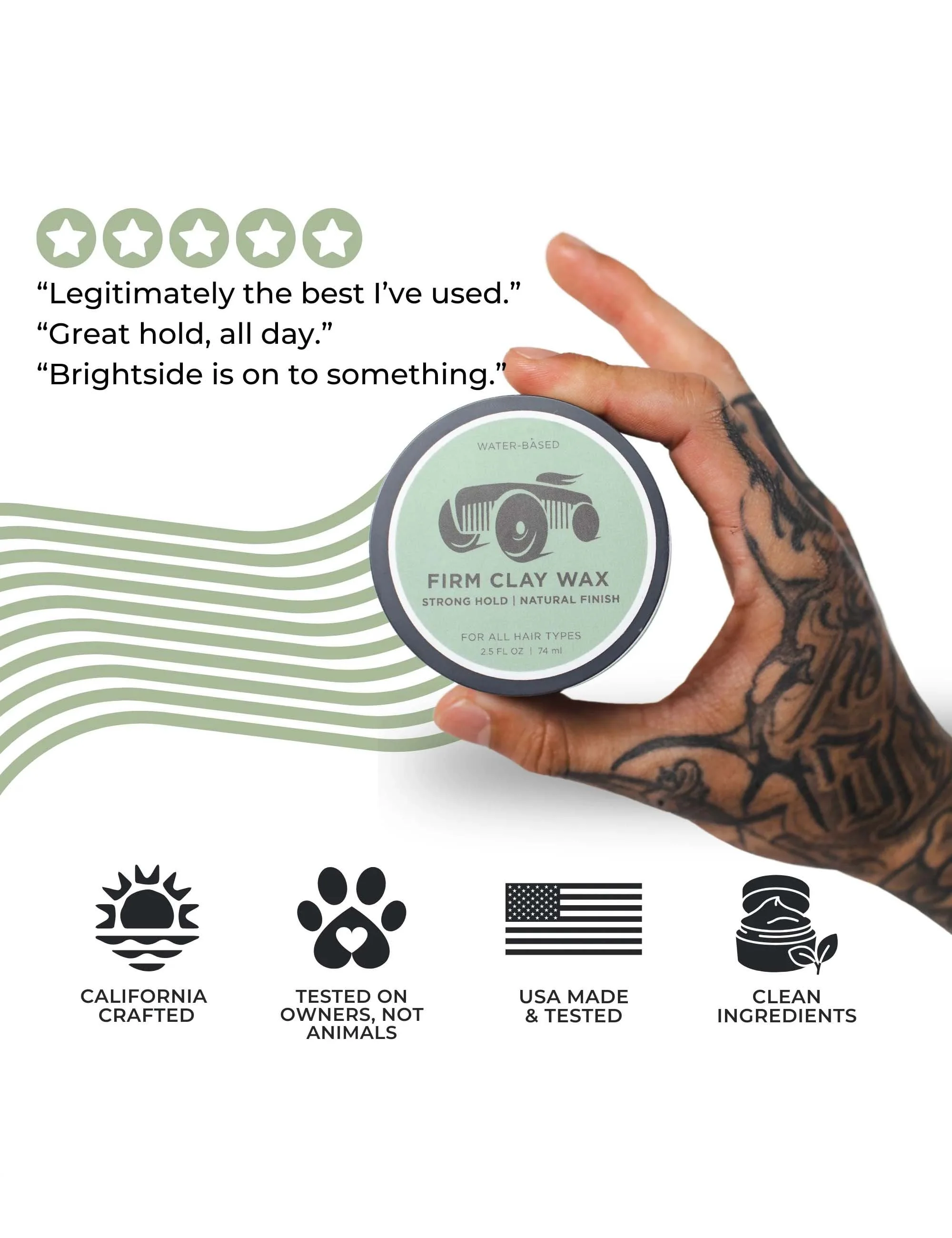 Clay Hair Wax (75ml) - Firm Hold - Image 5