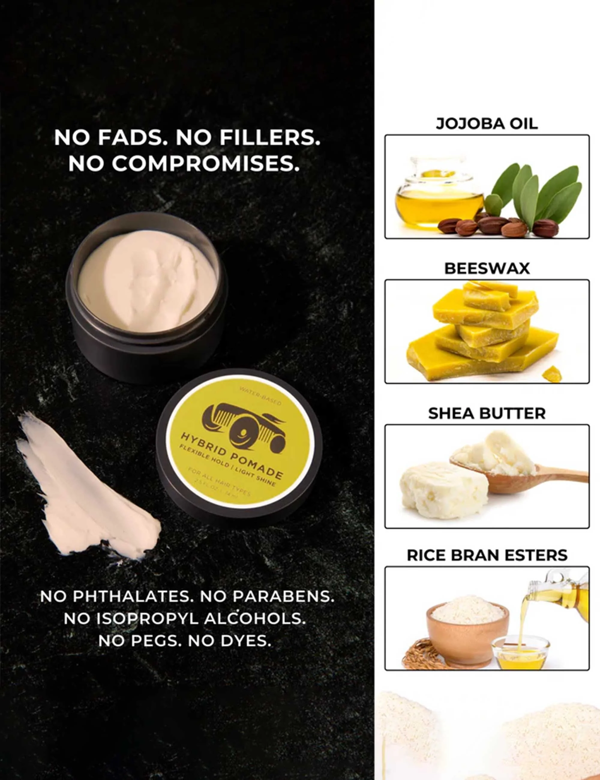 Hybrid Hair Pomade (70ml) - Flexible Hold - Image 3