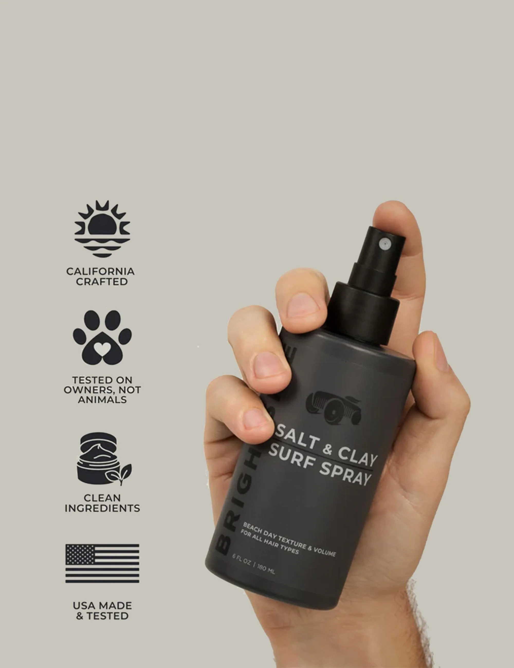 Salt + Clay Hair Surf Spray (90ml) - Medium - Image 4