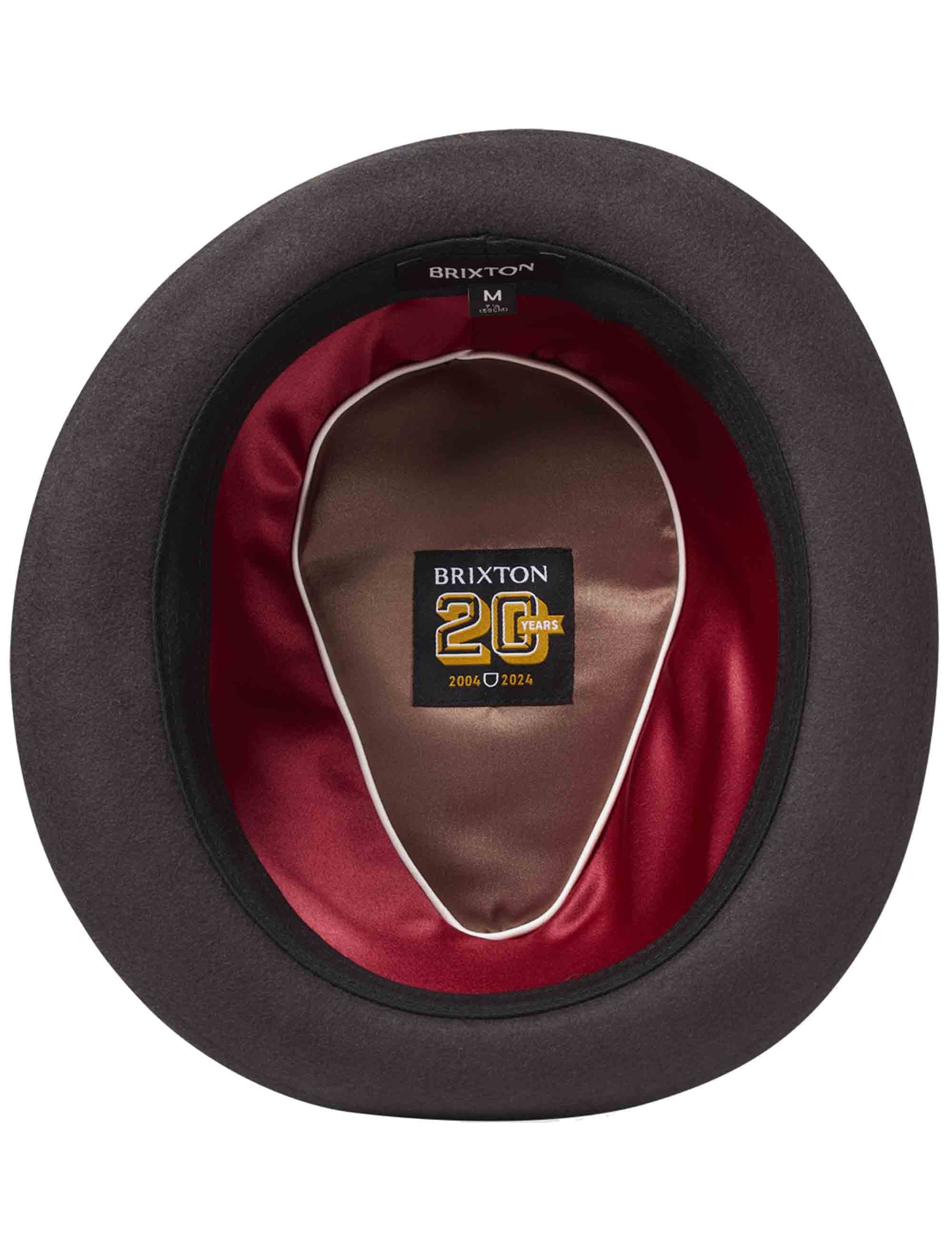 20th Anniversary Gain Fedora - Chocolate/Gold - Image 4
