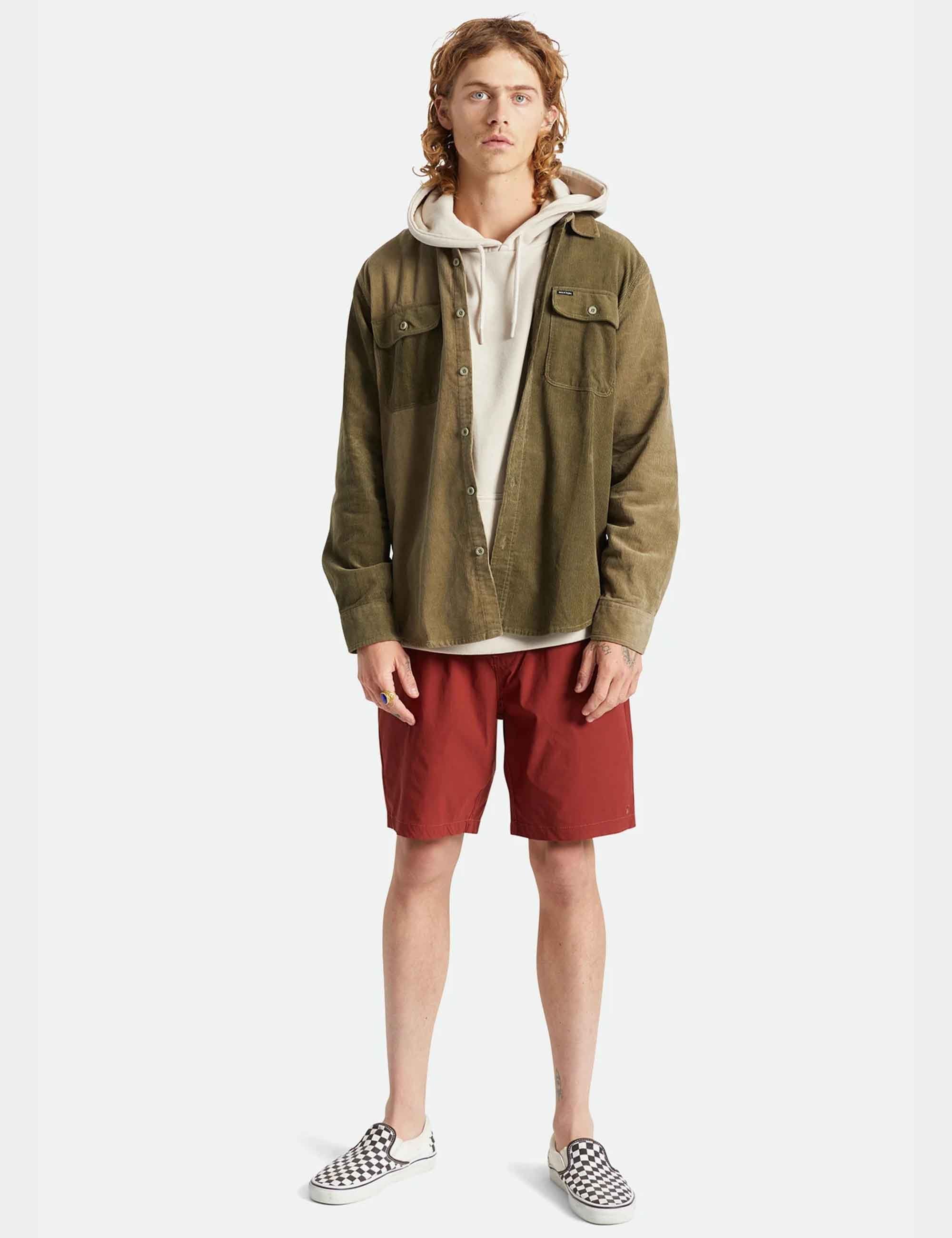 Bowery Cord Shirt - Military Olive/Mermaid - Image 5