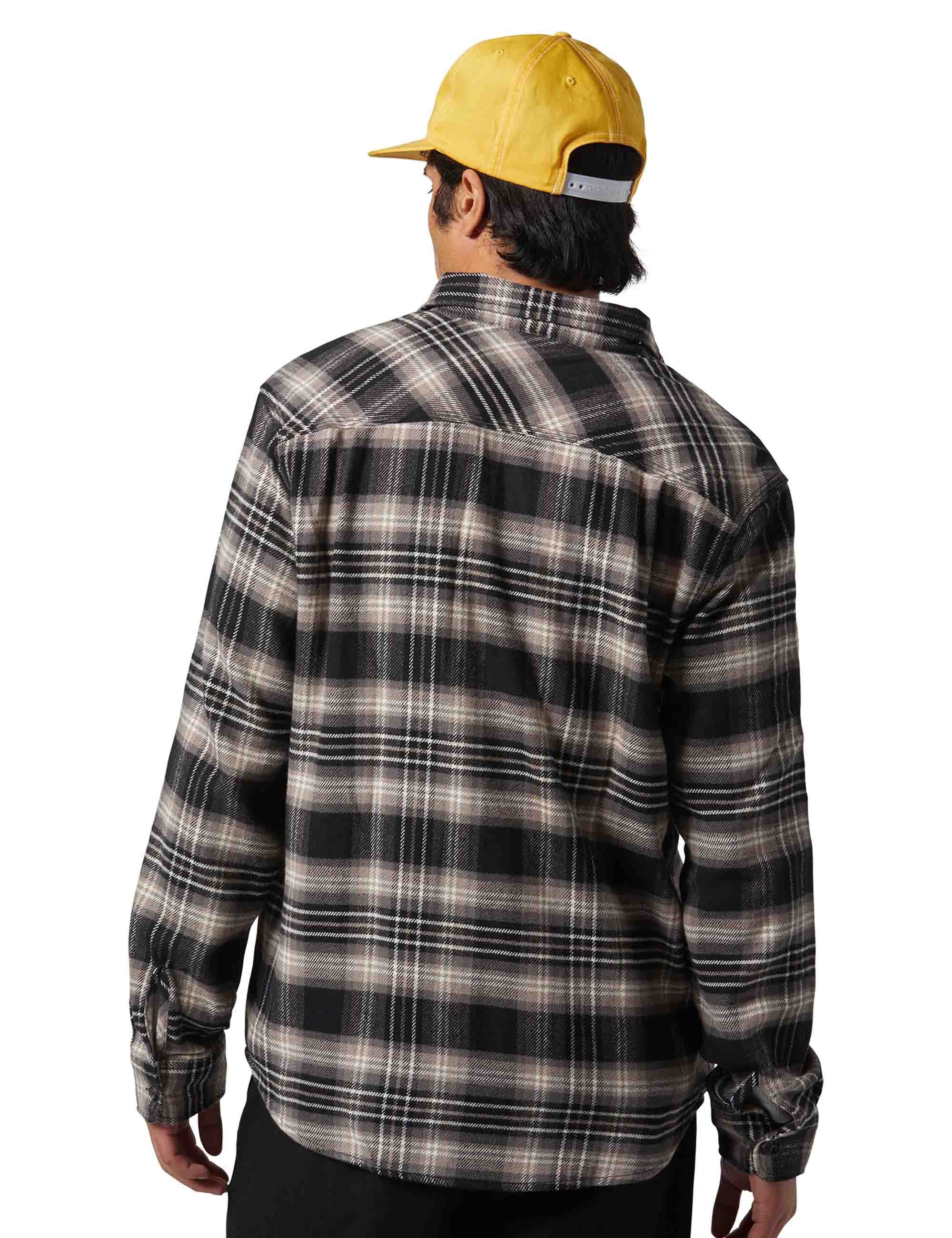Bowery Flannel Shirt - Black/Charcoal/Beige - Image 3