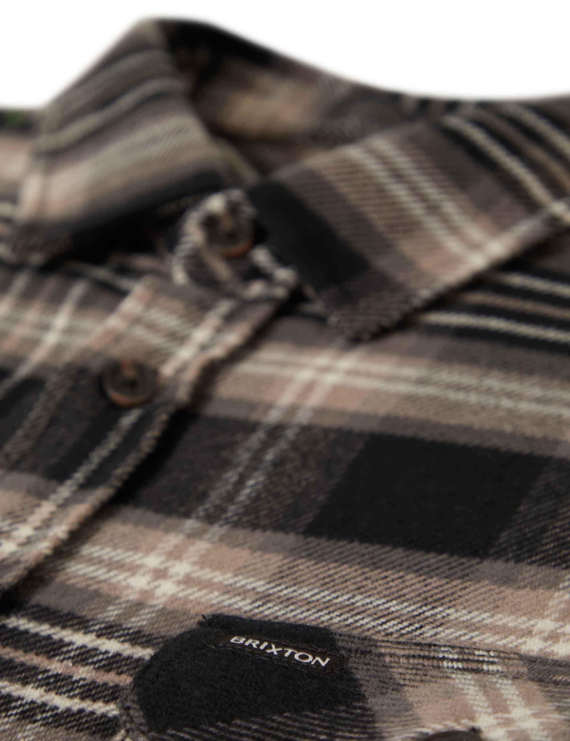 Bowery Flannel Shirt - Black/Charcoal/Beige - Image 5