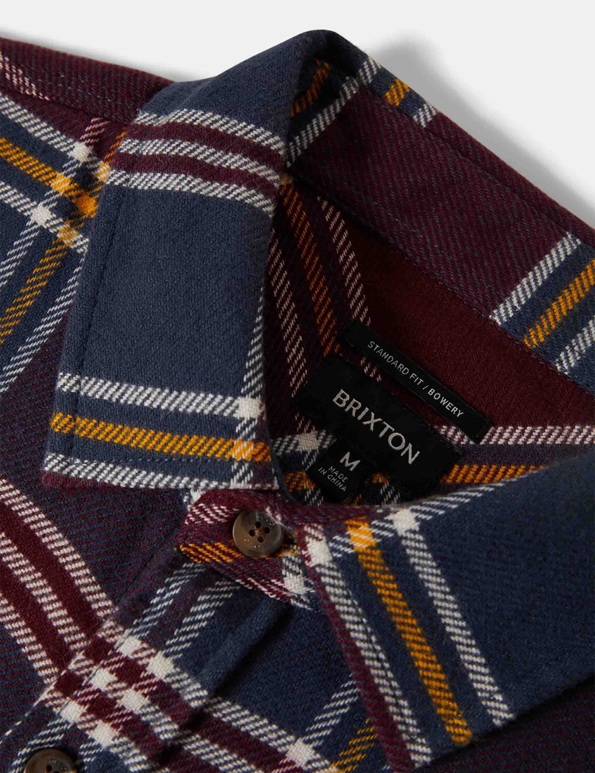 Bowery Flannel Shirt - Mood Indigo/Port/Saffron - Image 2