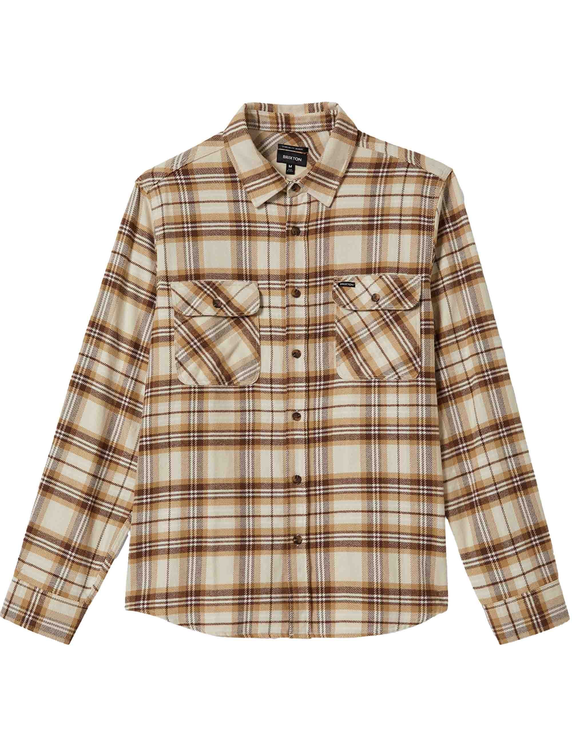 Bowery Flannel Shirt - Whitecap/Sand/Pinecone Brown