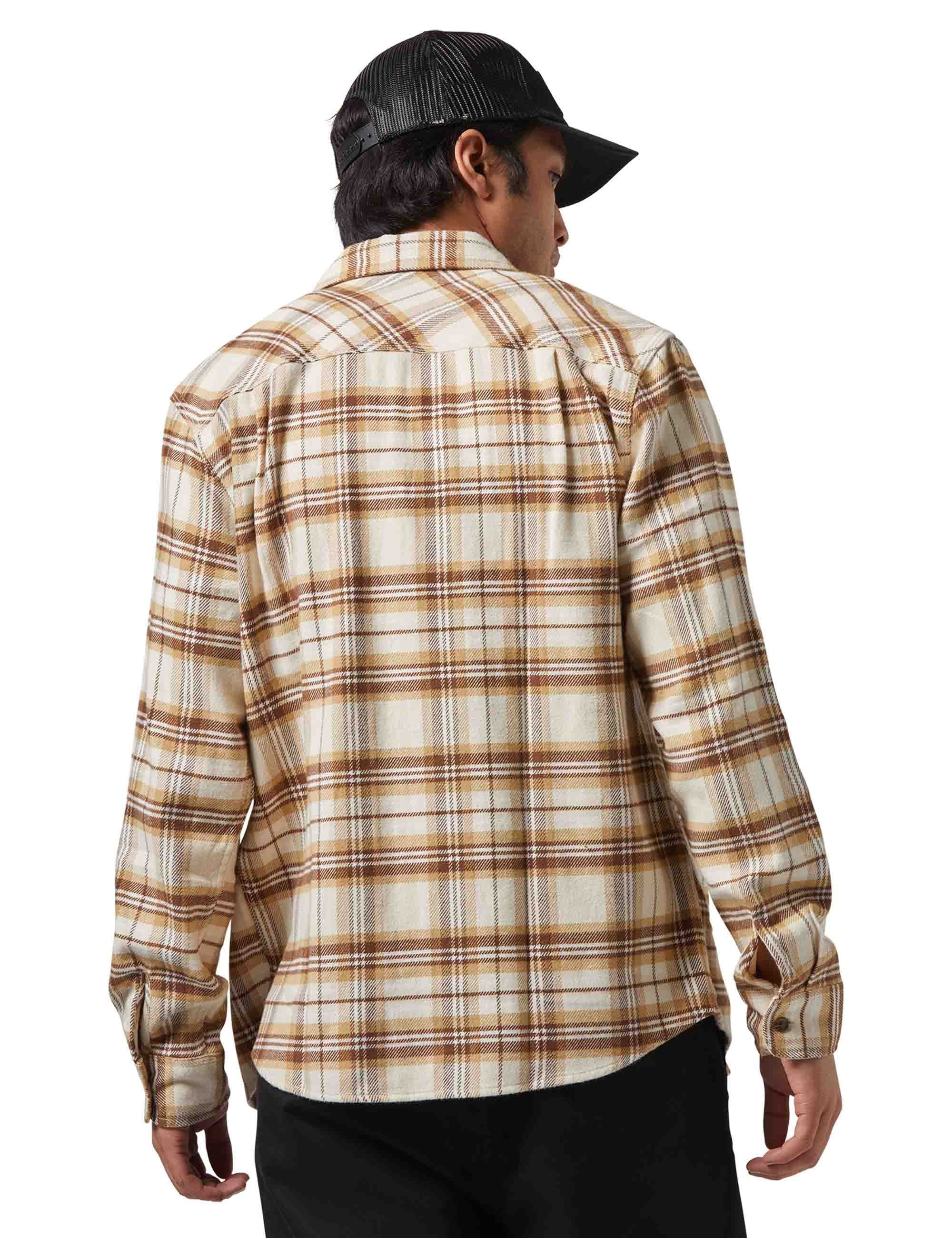 Bowery Flannel Shirt - Whitecap/Sand/Pinecone Brown - Image 3
