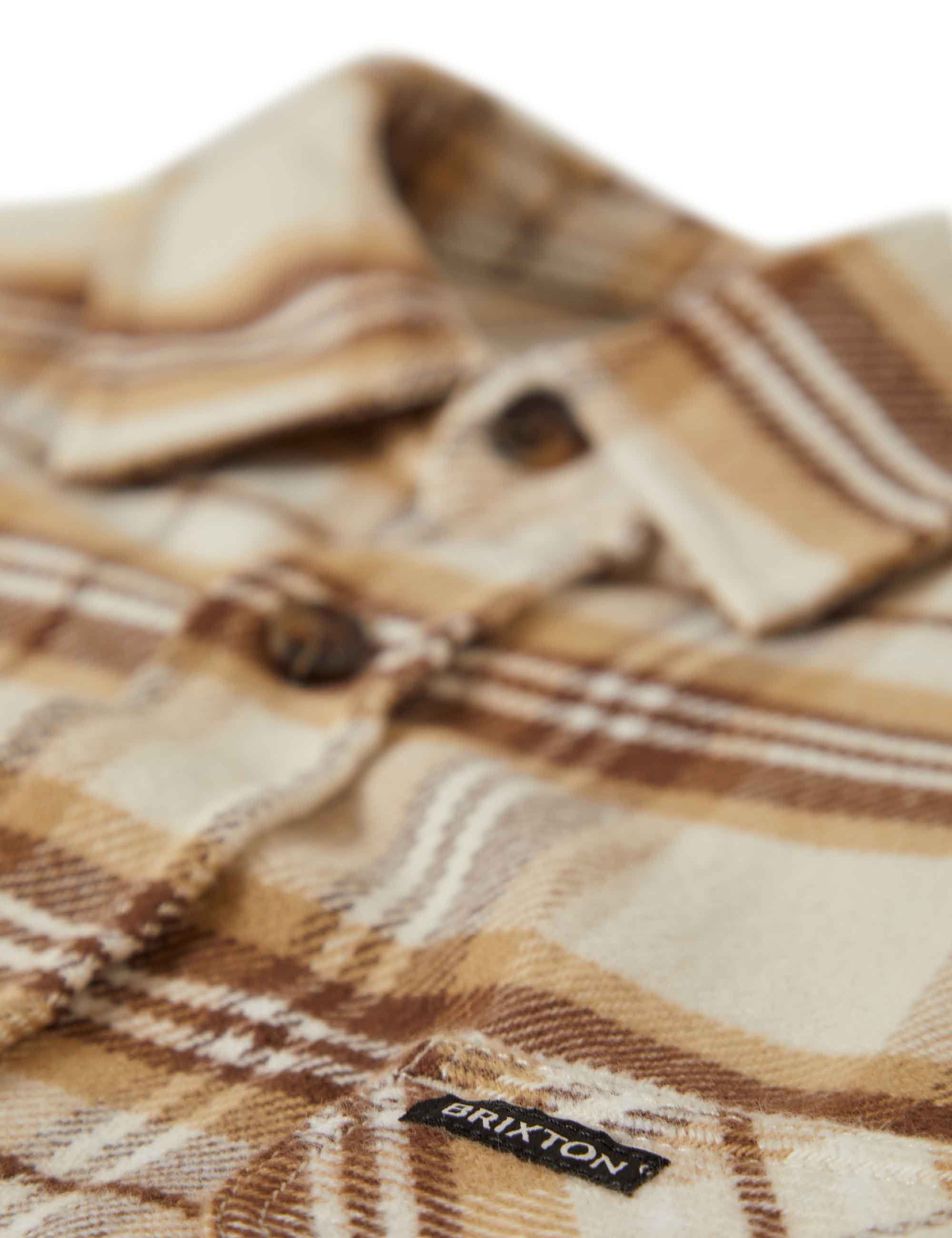 Bowery Flannel Shirt - Whitecap/Sand/Pinecone Brown - Image 4