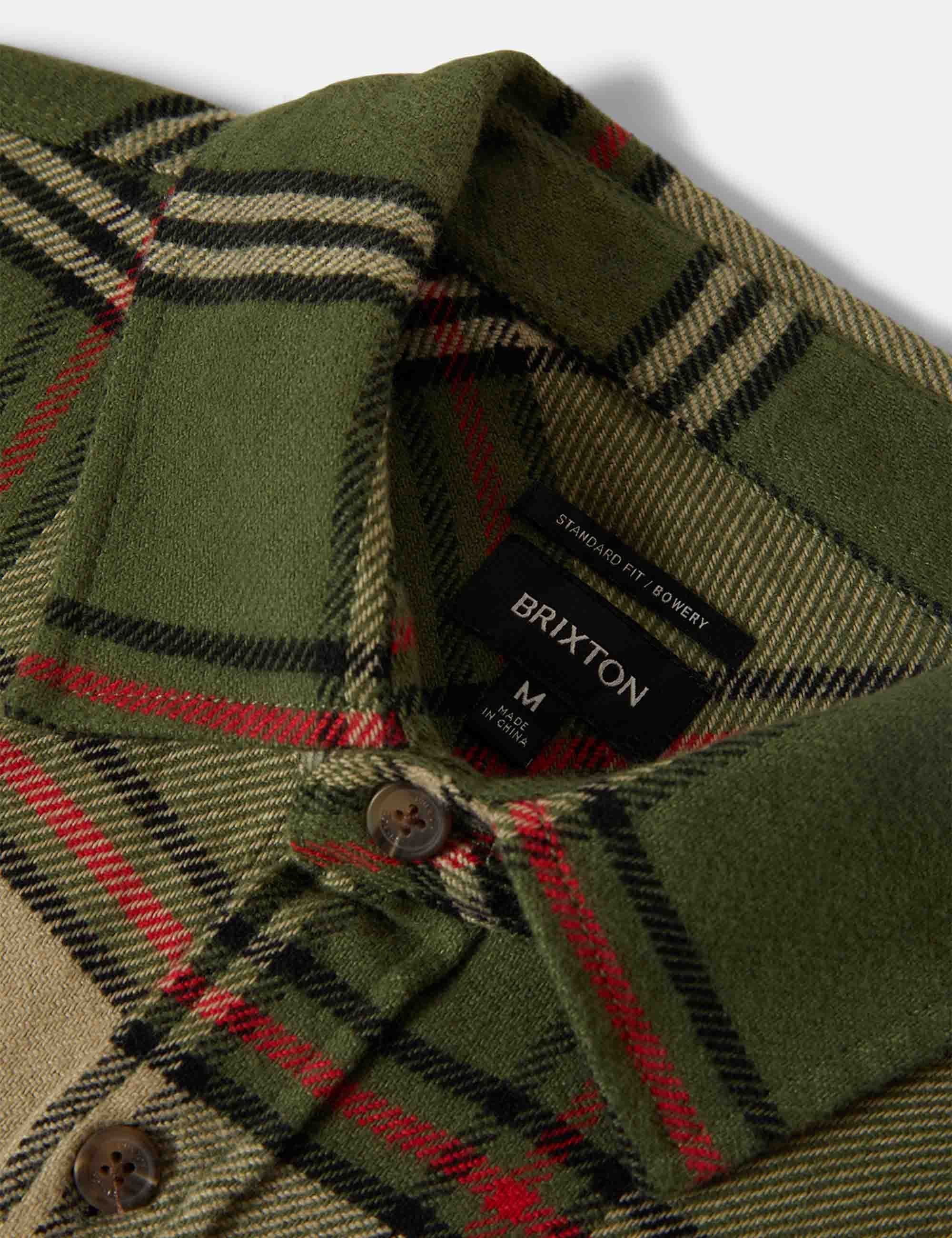 Bowery Flannel Shirt - Wild Green/Elm/Adrenaline Rush - Image 2