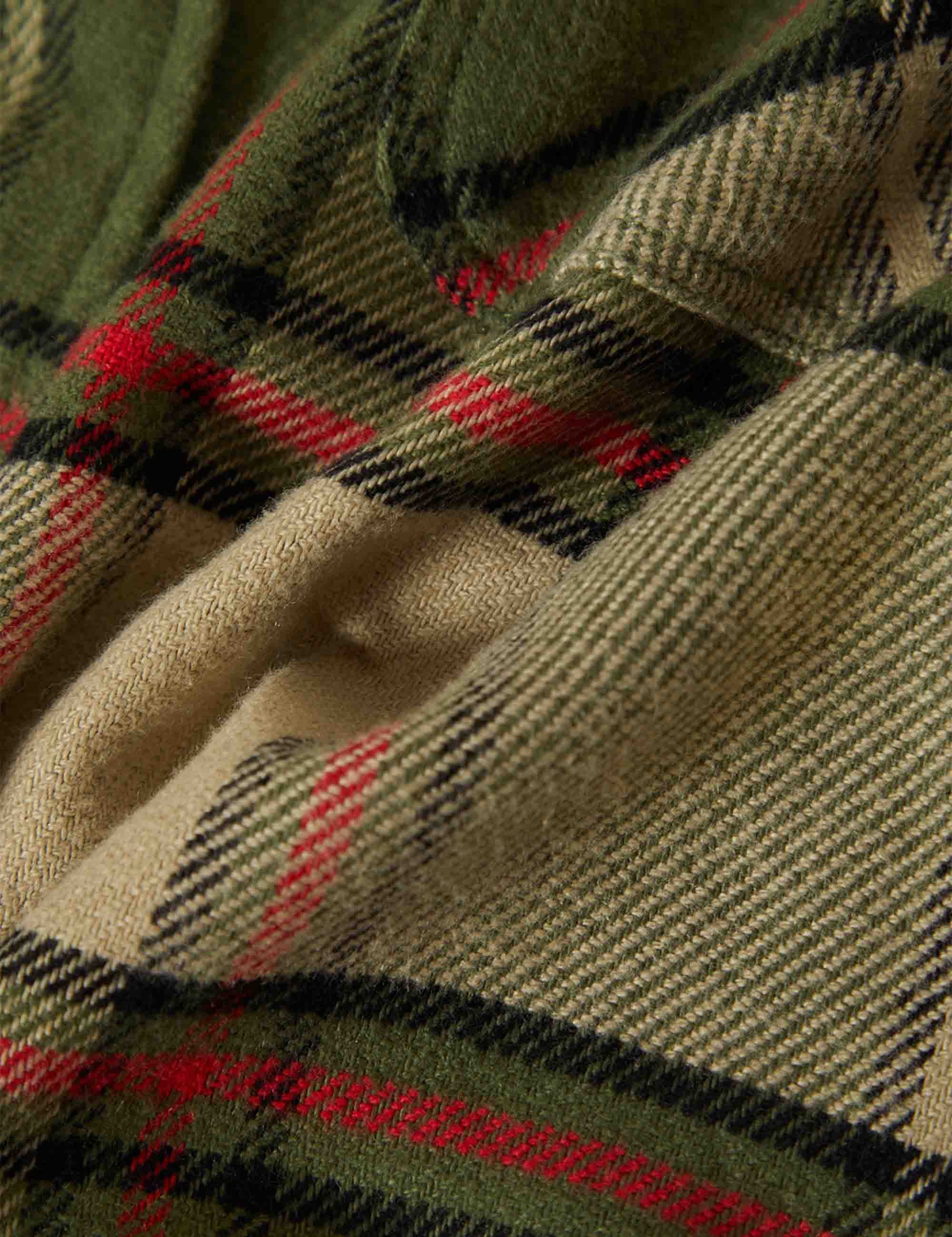 Bowery Flannel Shirt - Wild Green/Elm/Adrenaline Rush - Image 4