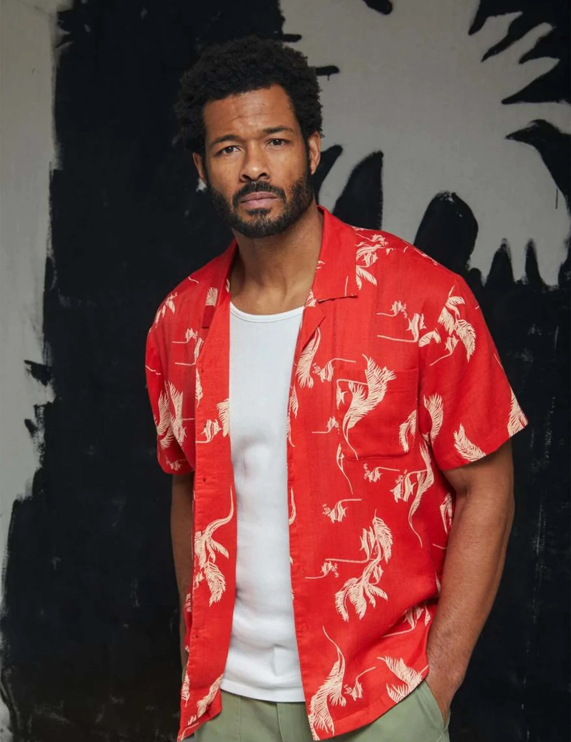 Bunker Slub Woven Shirt - Aloha Red - Image 5