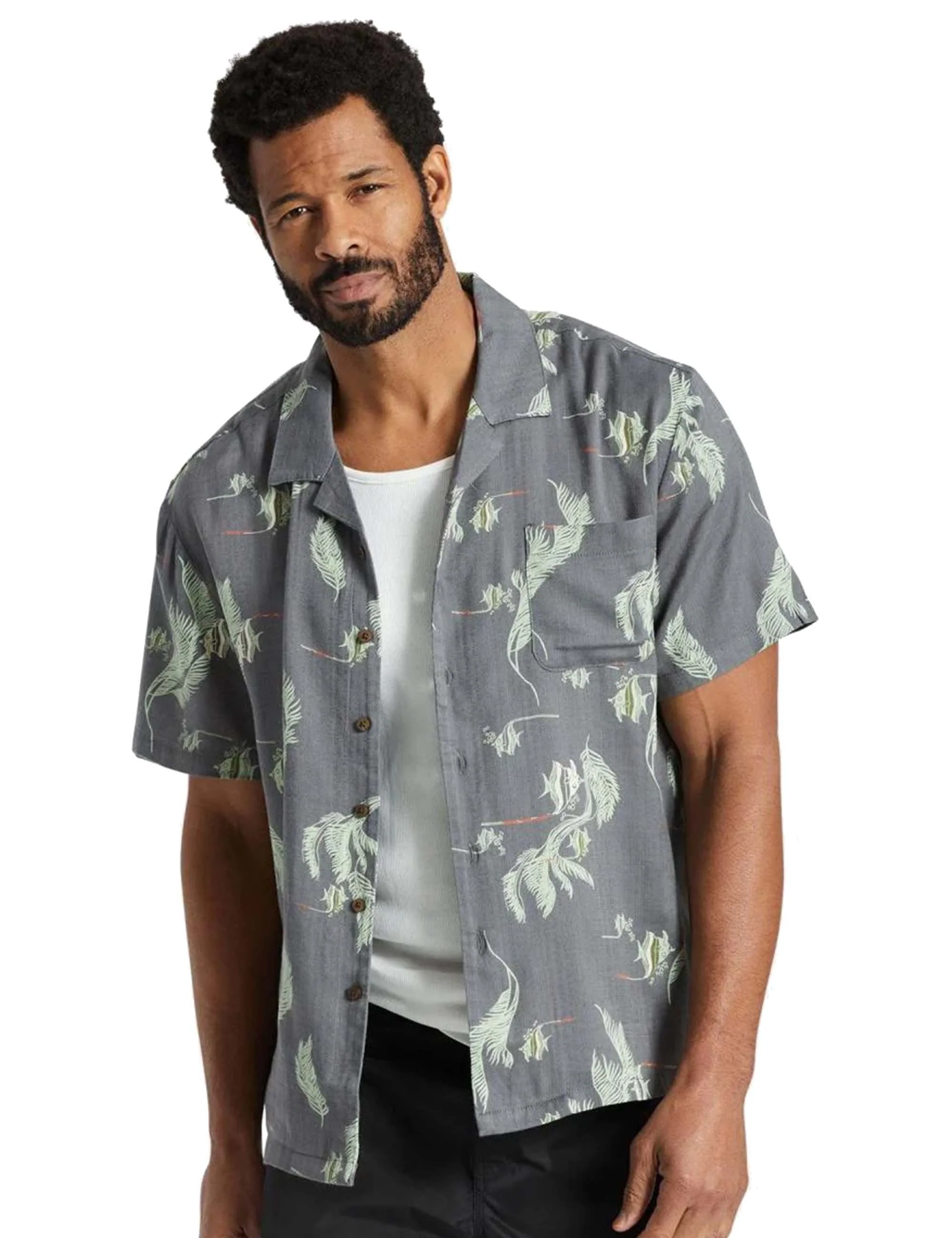 Bunker Slub Woven Shirt - Washed Sea/Black Foam - Image 2