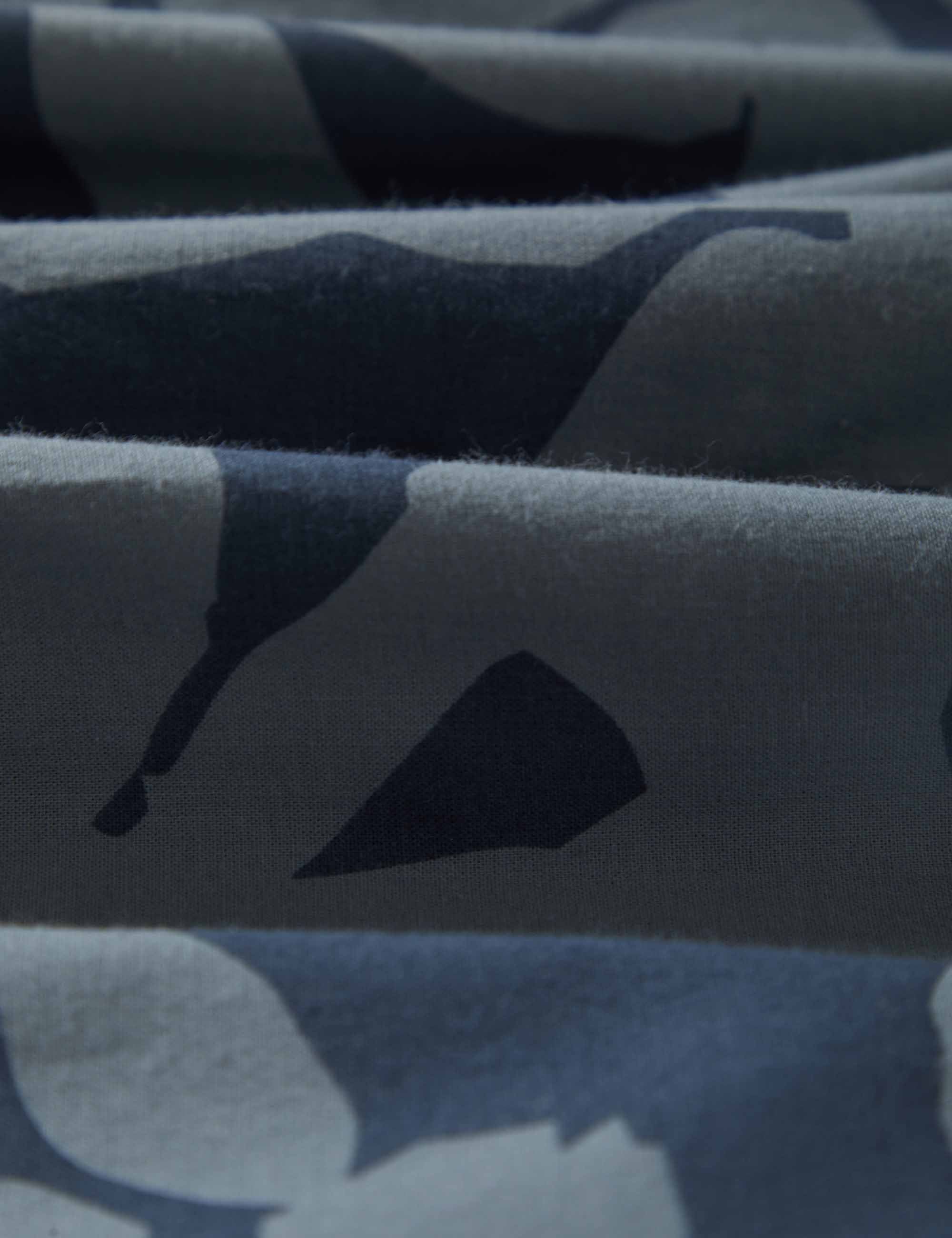 Charter Print Short Sleeve Shirt - Washed Navy/Azure Blue Floral - Image 3