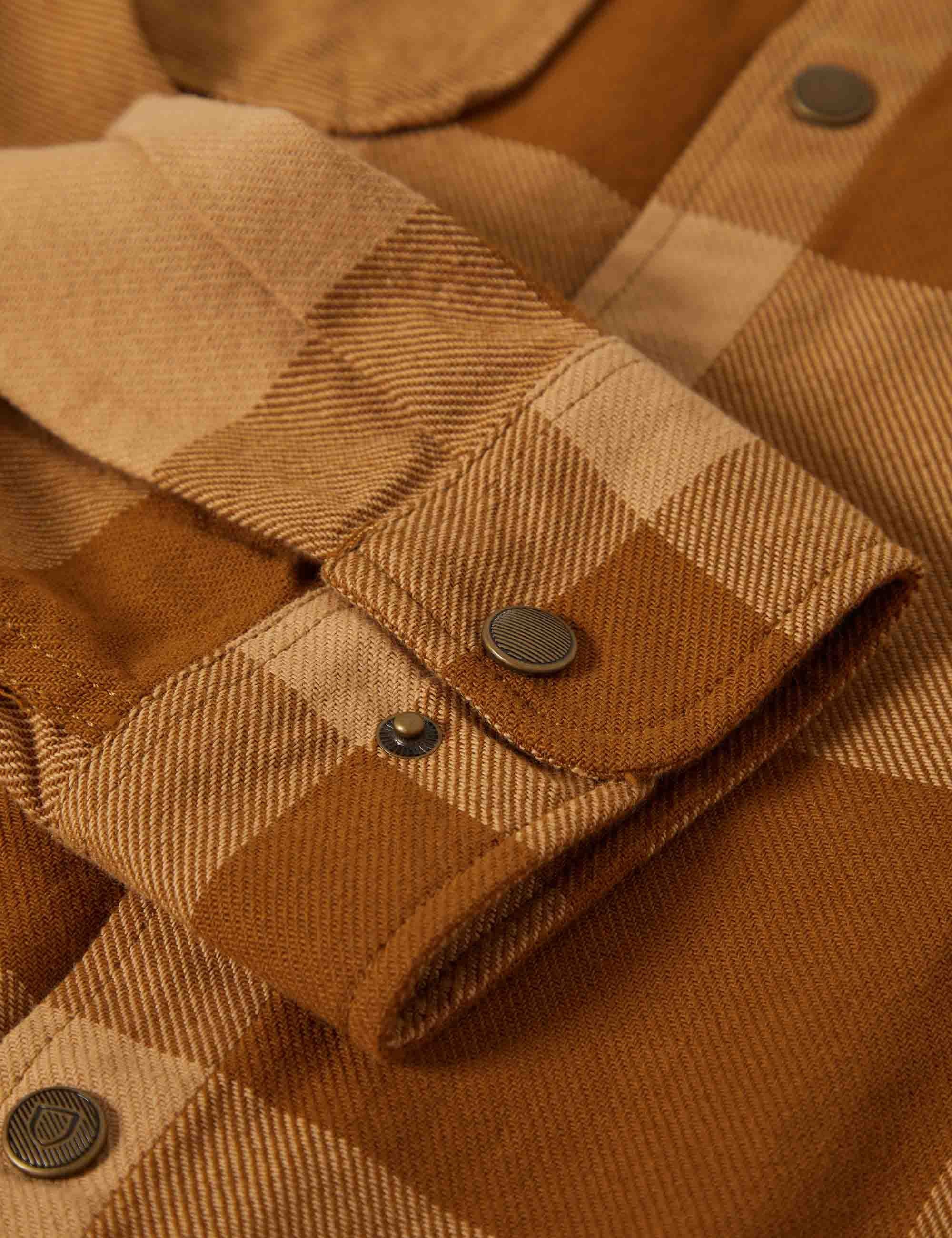 Selden Flannel Shirt - Washed Copper/Curry Buffalo - Image 2