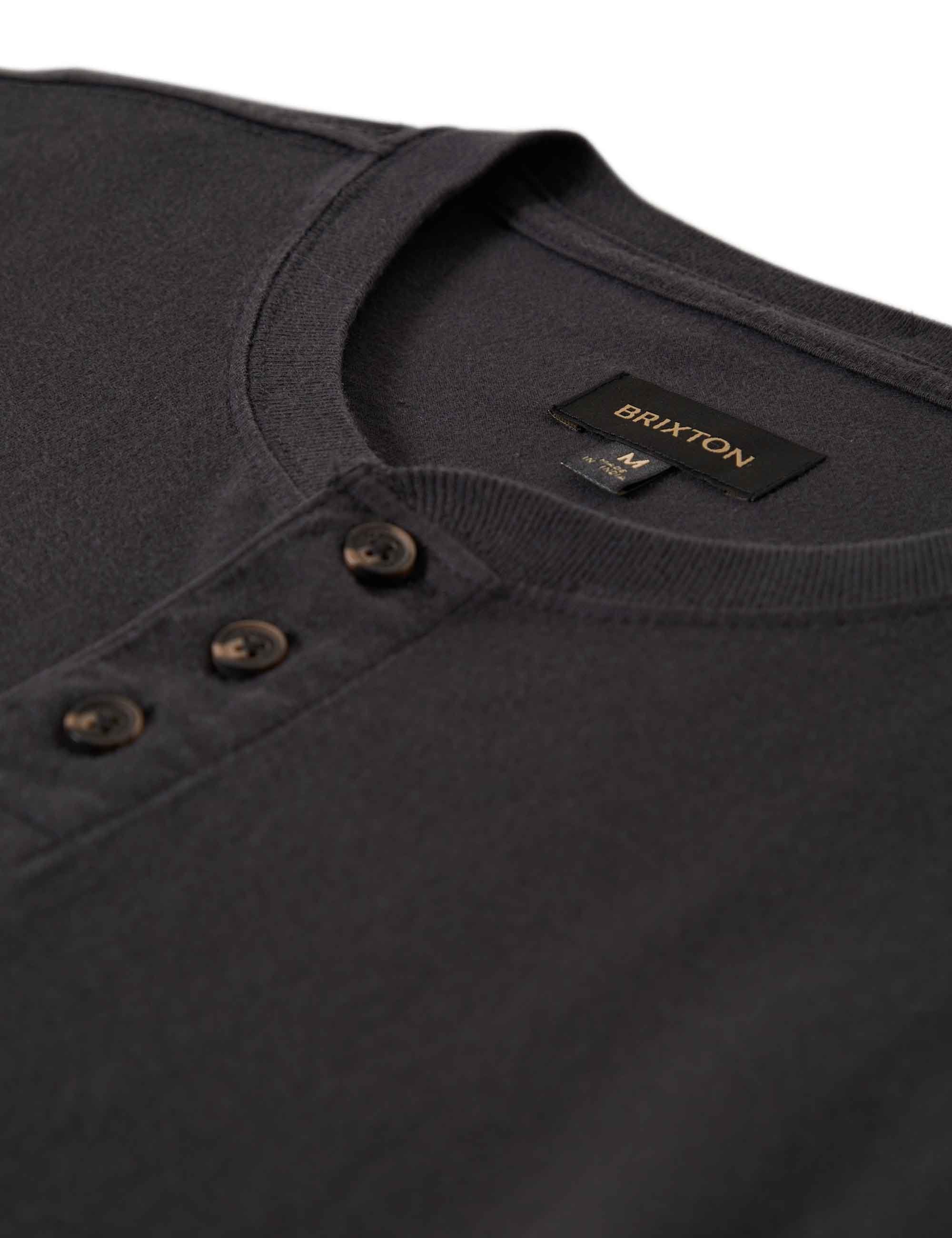 Vintage Reserve Henley T-Shirt - Black Sol Wash - Image 2