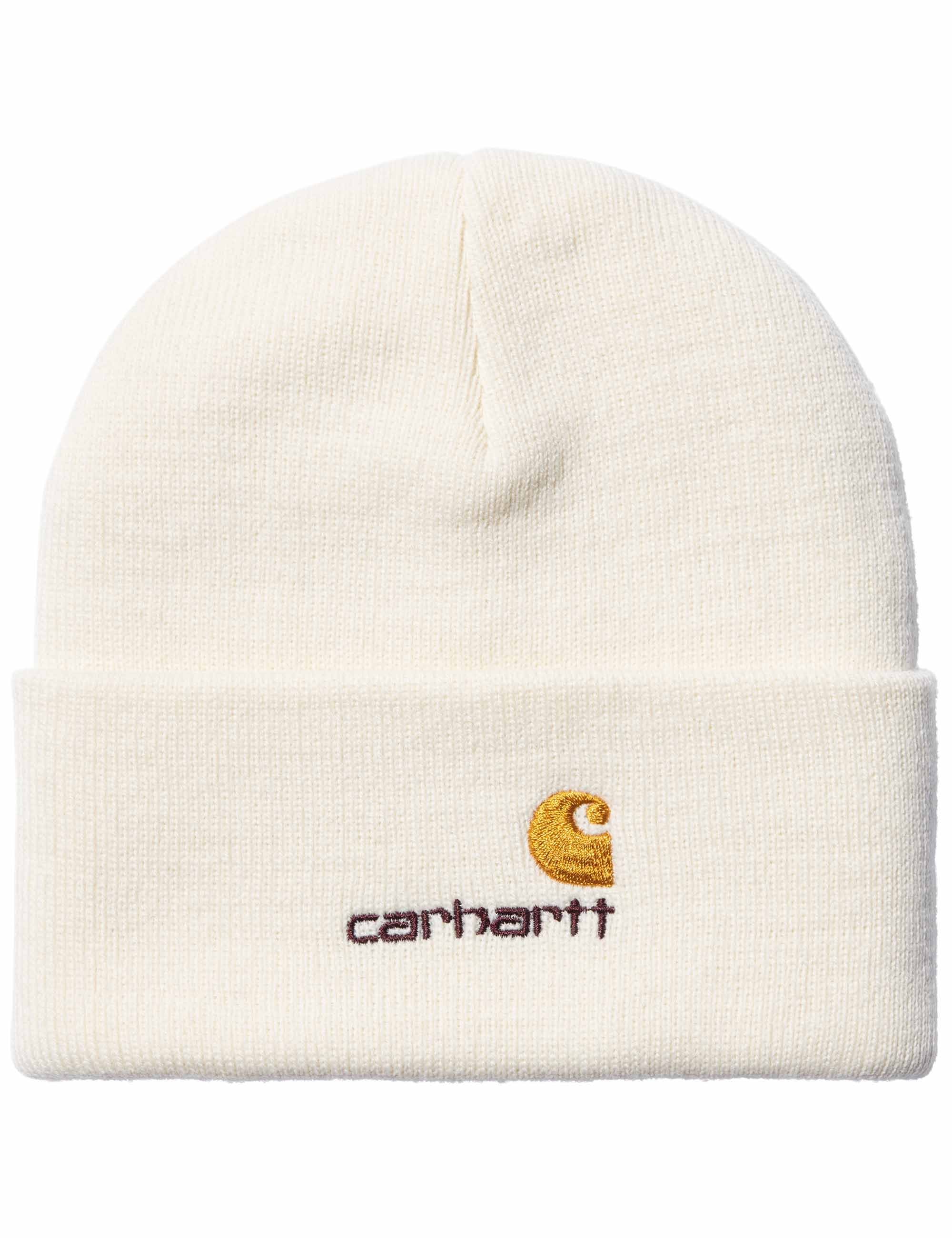 American Script Beanie Hat - Natural