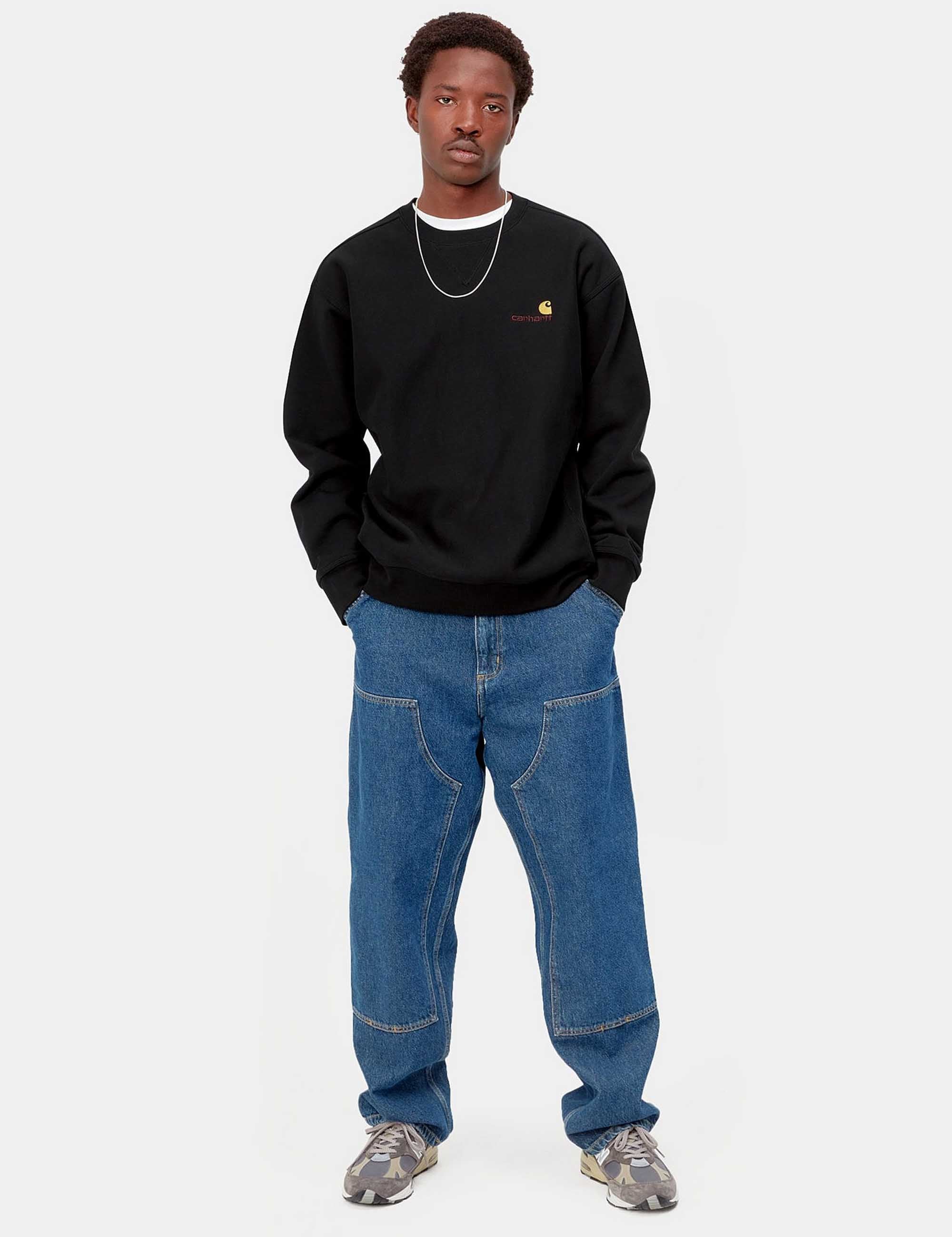 American Script Crew Sweat - Black - Image 8