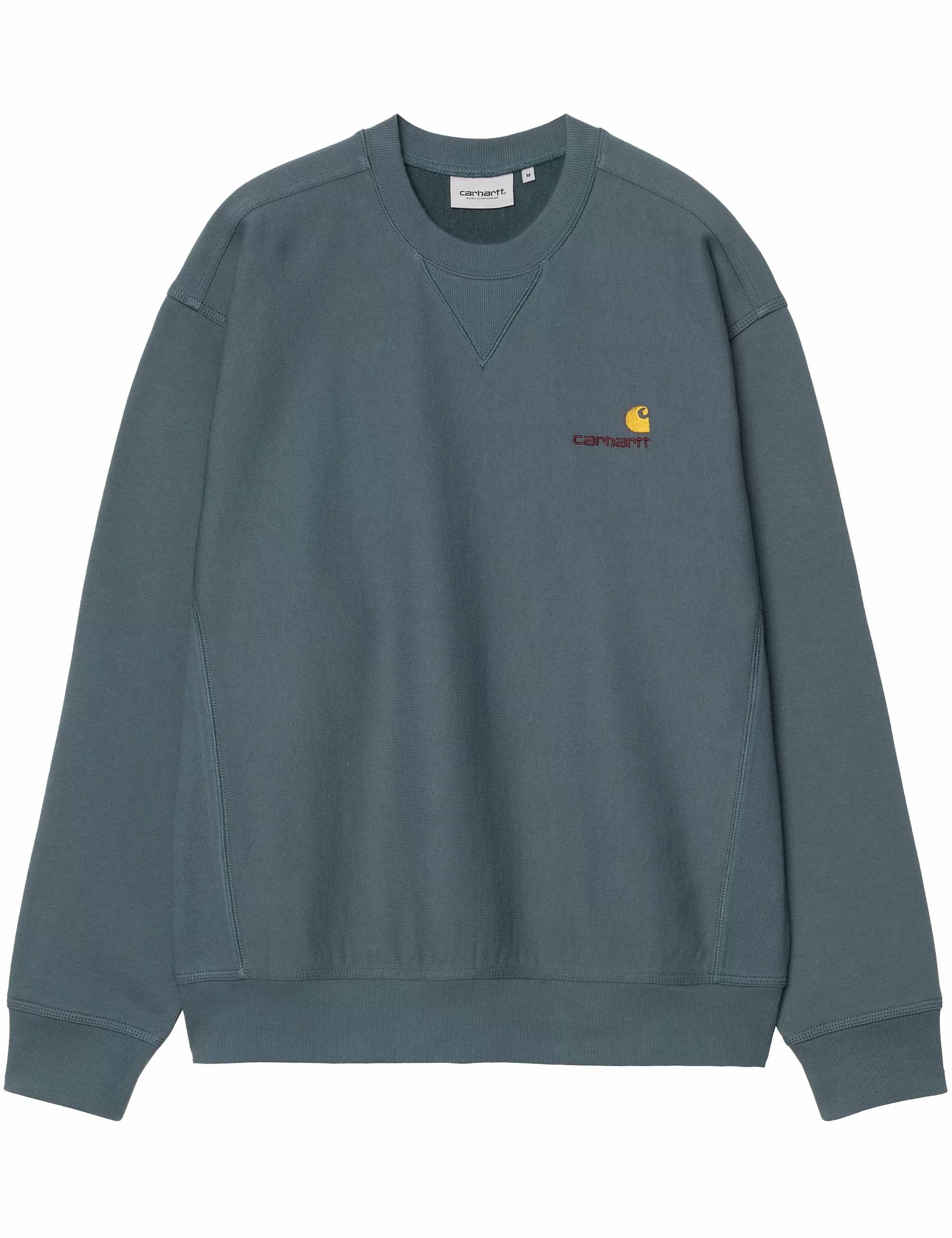 American Script Crew Sweat - Office Blue
