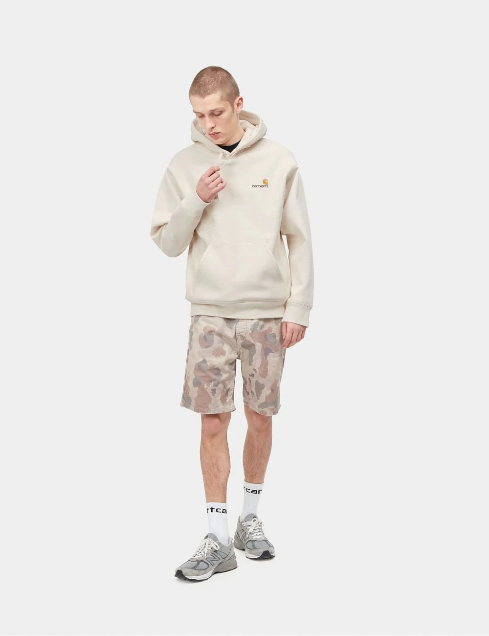 American Script Hooded Sweat - Natural - Image 3